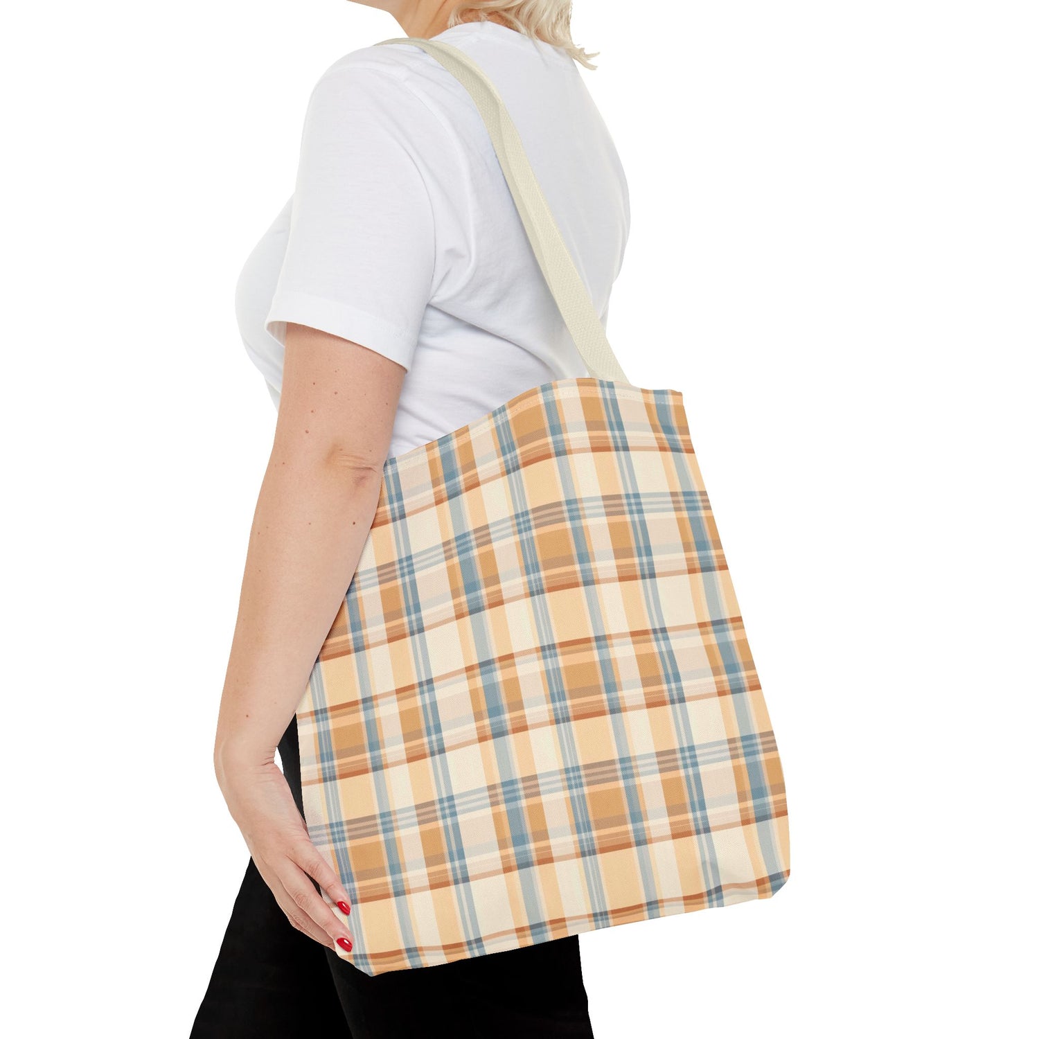 Plaid Tote Bag - Stylish Reusable Bag for Shopping, Beach, Gym, or Everyday Use - Perfect Gift for All Occasions