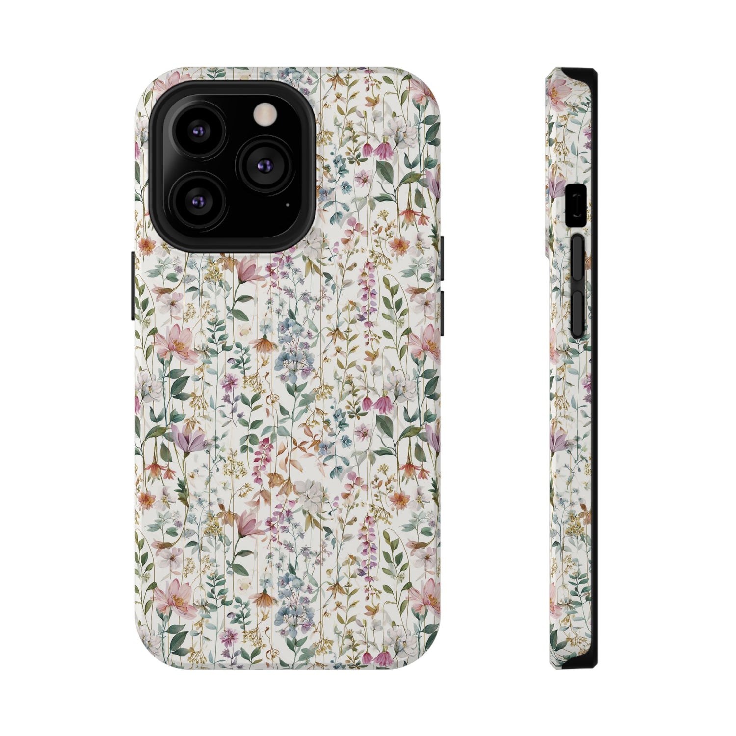 Phone case with floral pattern on a white background
