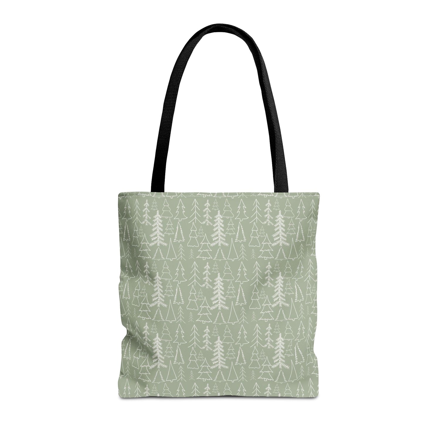 Cream Christmas Trees Tote Bag
