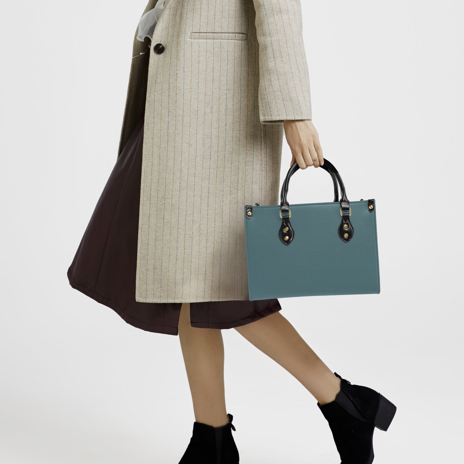 Elegant Classic Tote for Women Stormy Teal