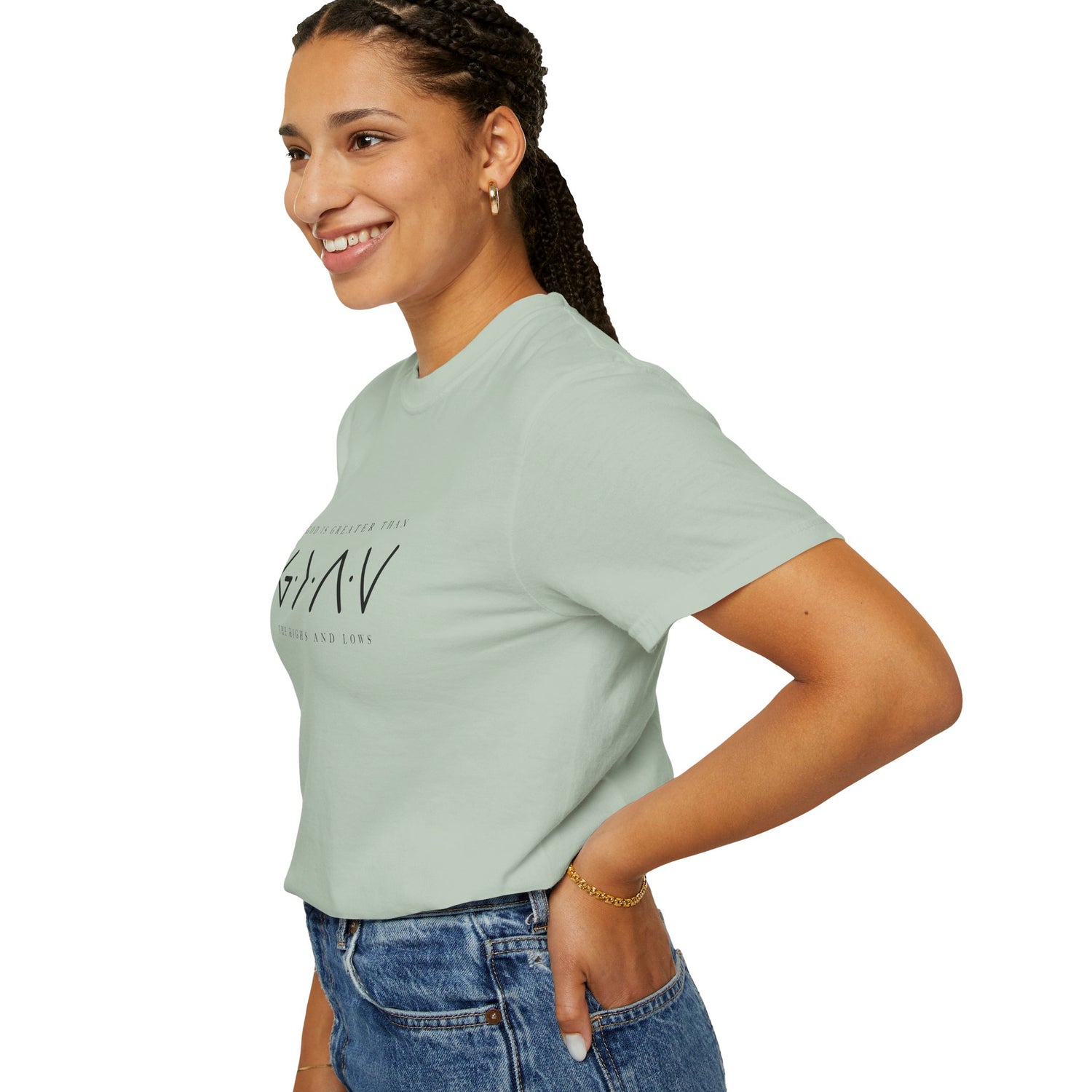 Christian Unisex Tee - God is Greater than the Highs and Lows