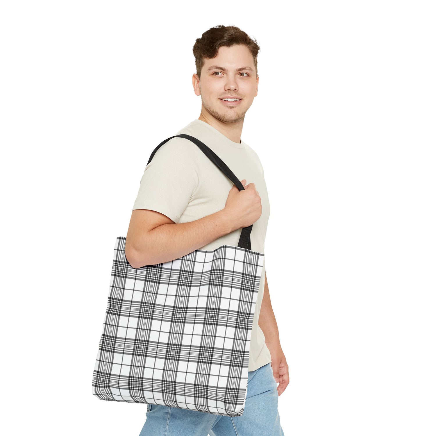 Farmhouse Plaid Tote Bag