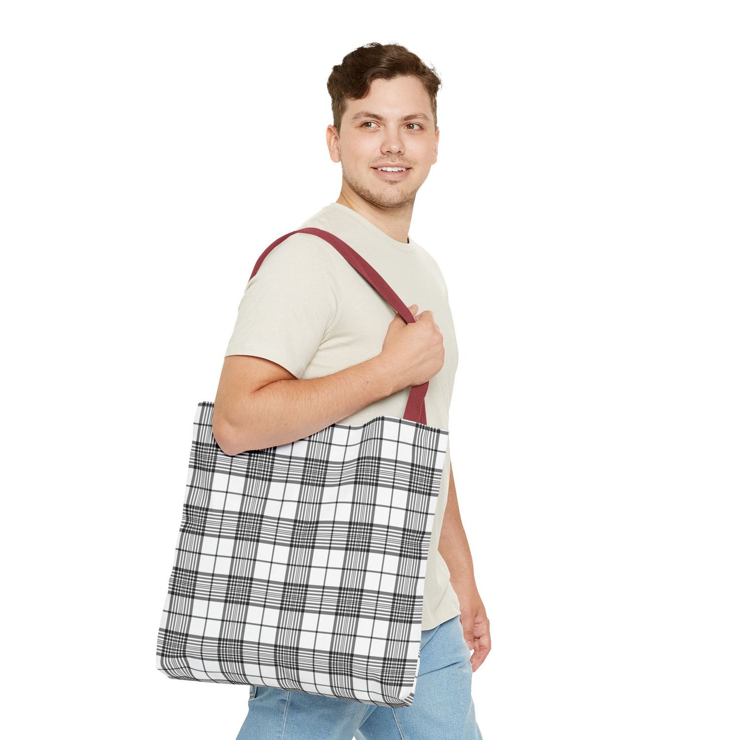 Farmhouse Plaid Tote Bag