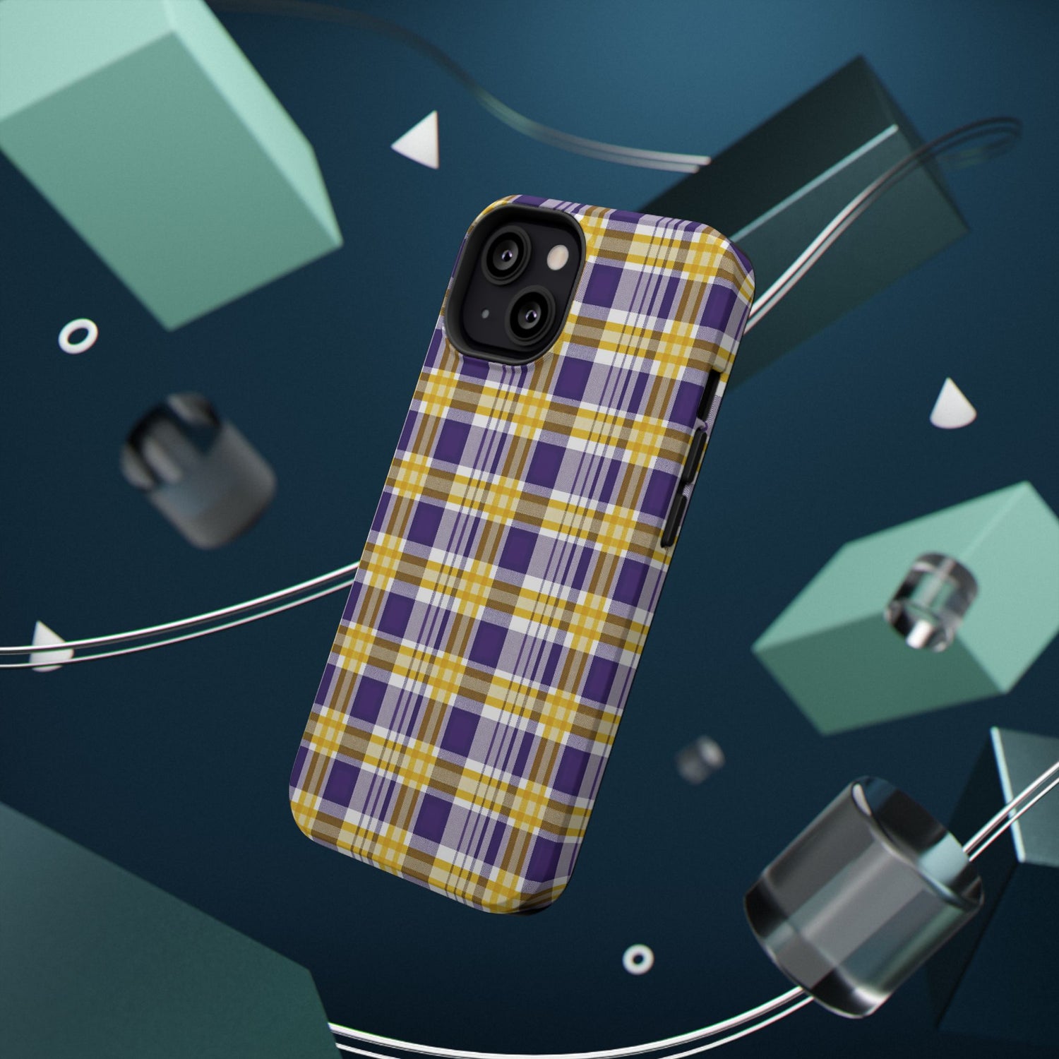 Impact-Resistant Phone Case- Louisiana Plaid