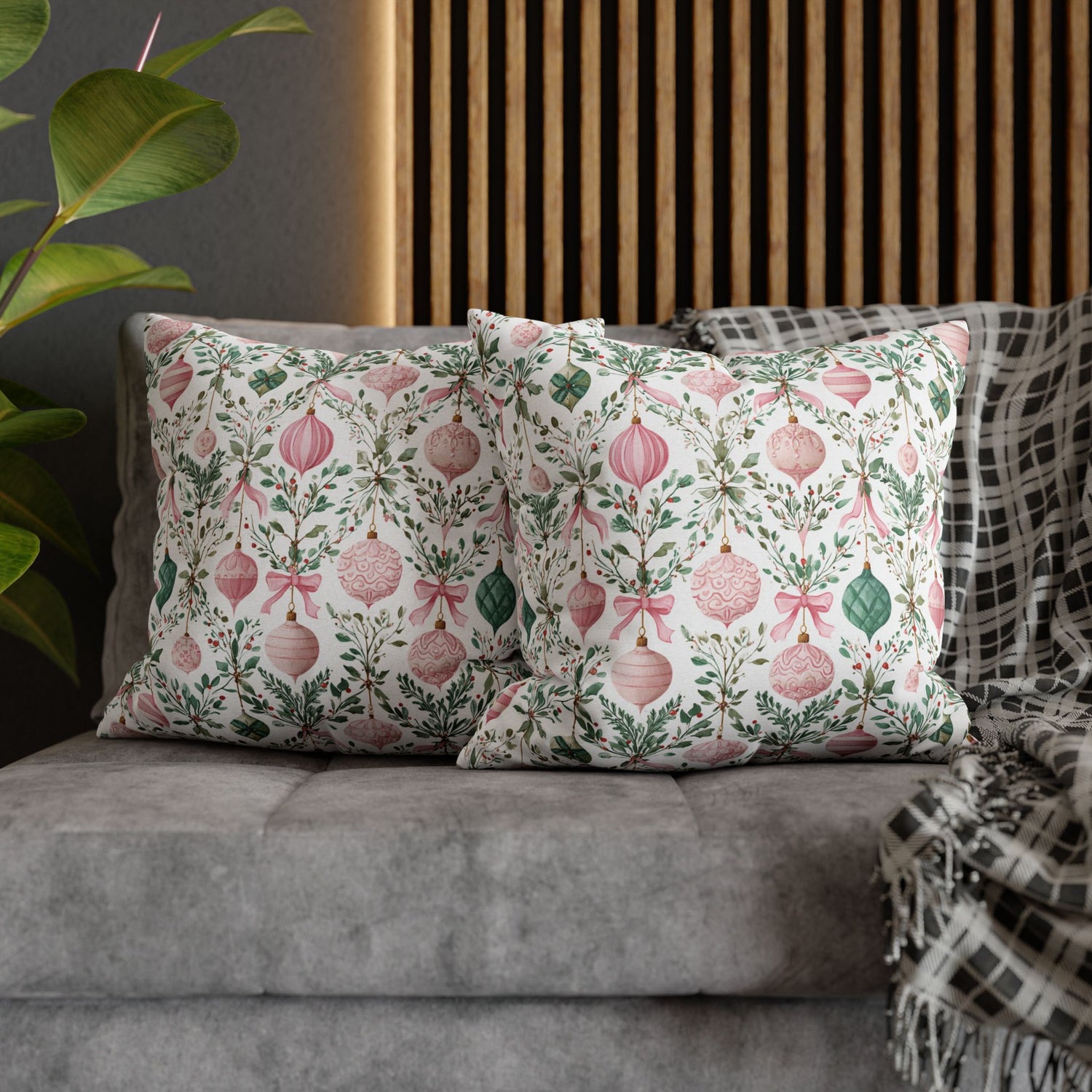 Christmas Ornament Throw Pillow Covers