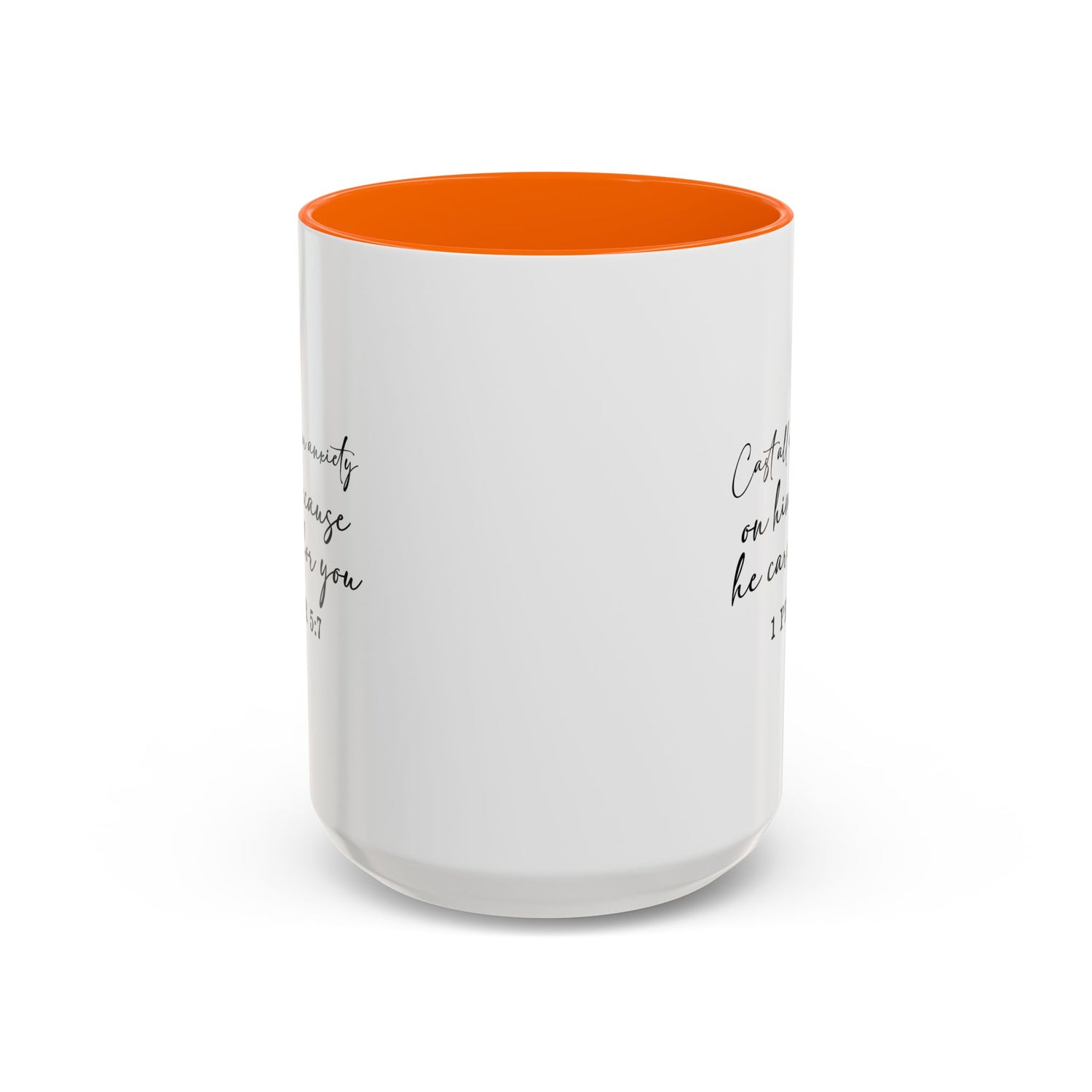 Coffee Mug: Scripture 1 Peter 5:7