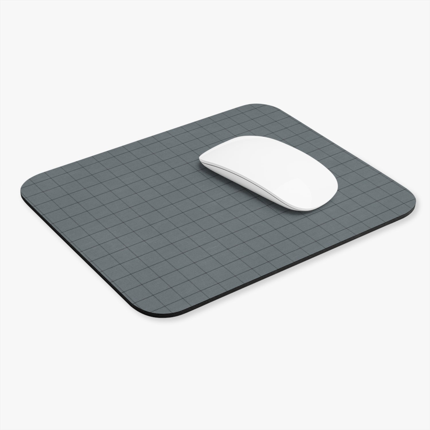 Minimalist Gray Grid Mouse Pad – Office Decor, Gift for Students, Custom Computer Accessories, Desk Organizer