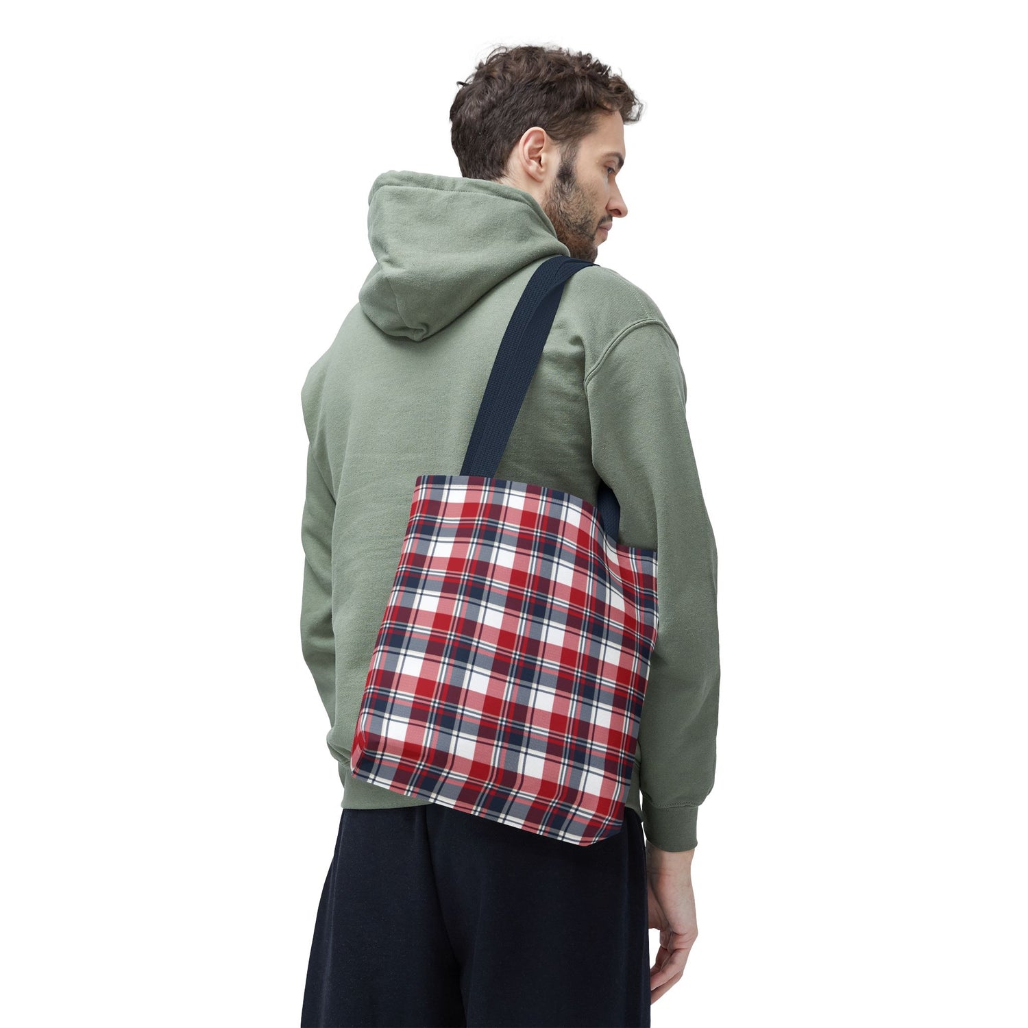 4th of July Plaid Tote Bag