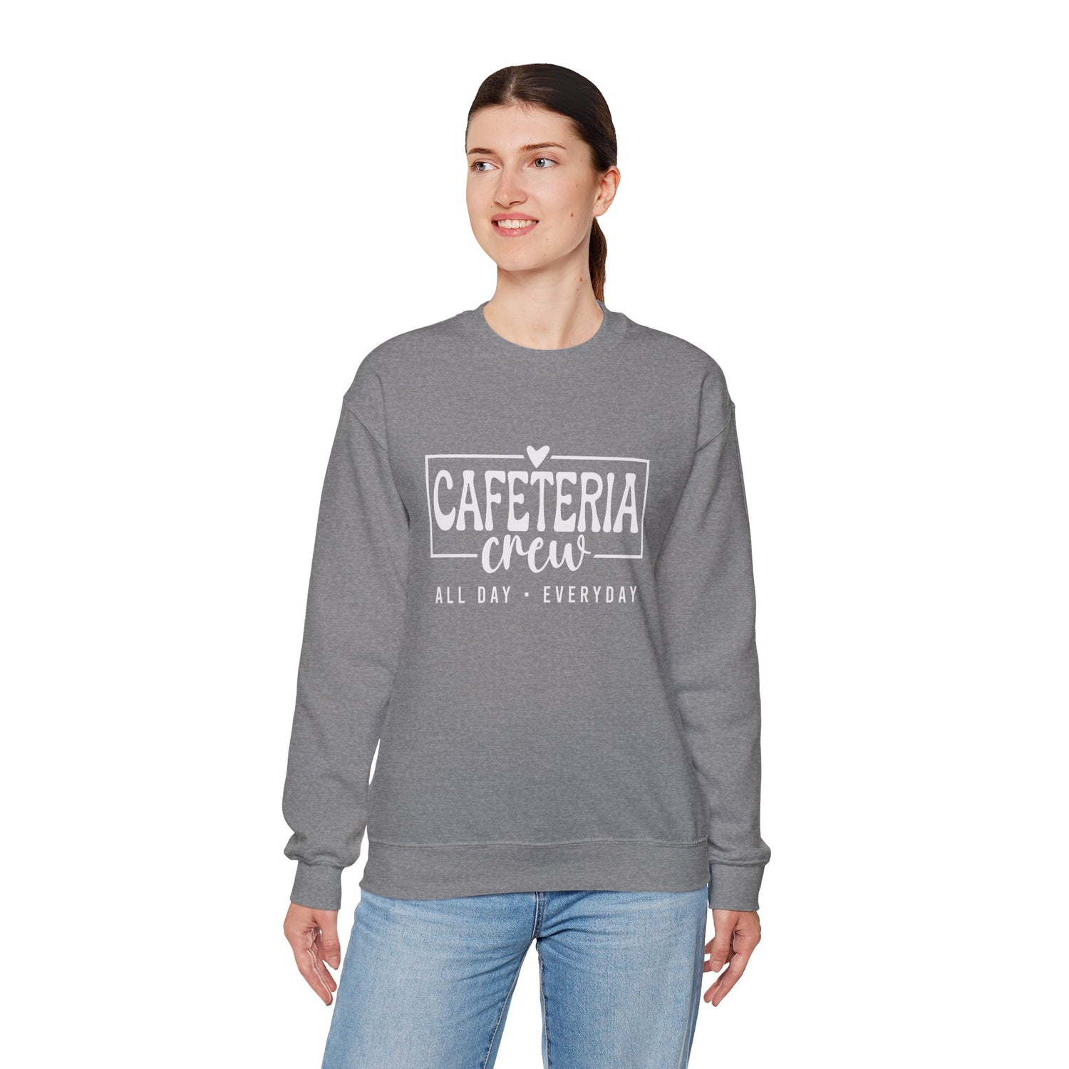 Cafeteria Crew Sweatshirt, Cozy Crewneck, Everyday Style, Gift for Foodies, Casual Wear, School Spirit Apparel