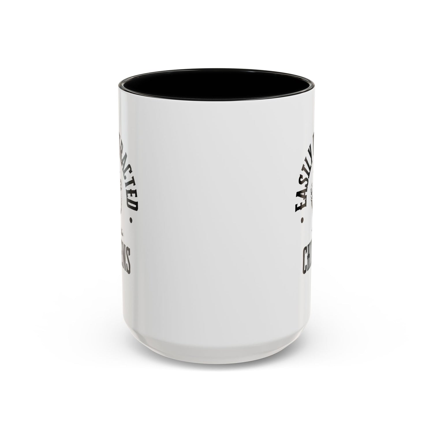 Funny Mug/Chicken Lover/Funny Gift/Gifts under 20/Accent Coffee Mug, 11oz "Easily Distracted By Chickens"