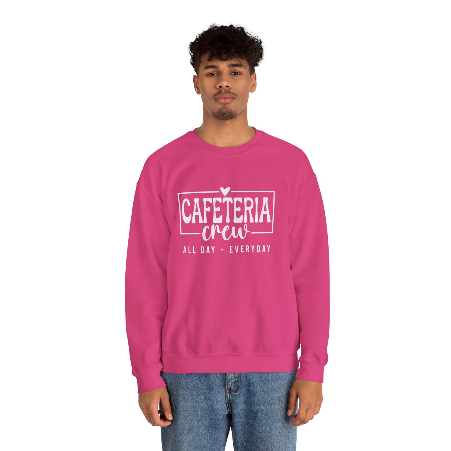 Cafeteria Crew Sweatshirt, Cozy Crewneck, Everyday Style, Gift for Foodies, Casual Wear, School Spirit Apparel