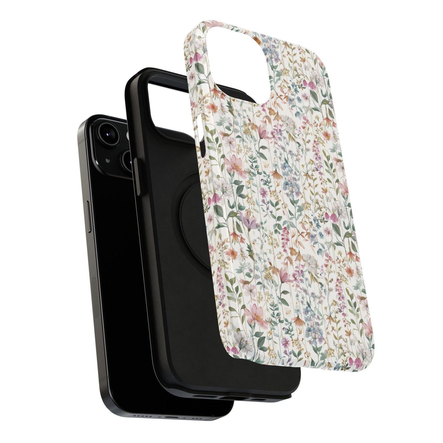 Floral Impact-Resistant Phone Case, iPhone, Samsung