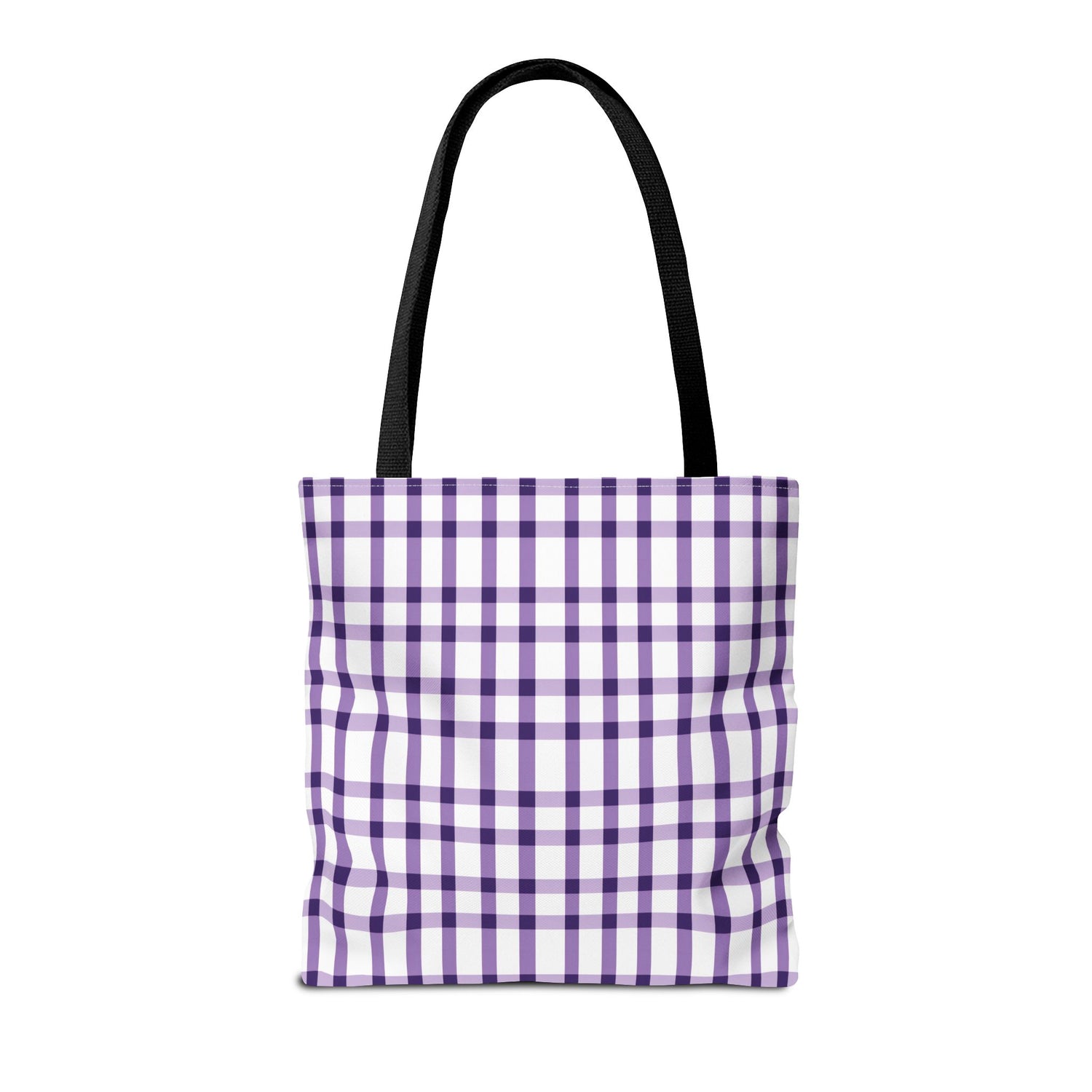 Purple Plaid Tote Bag
