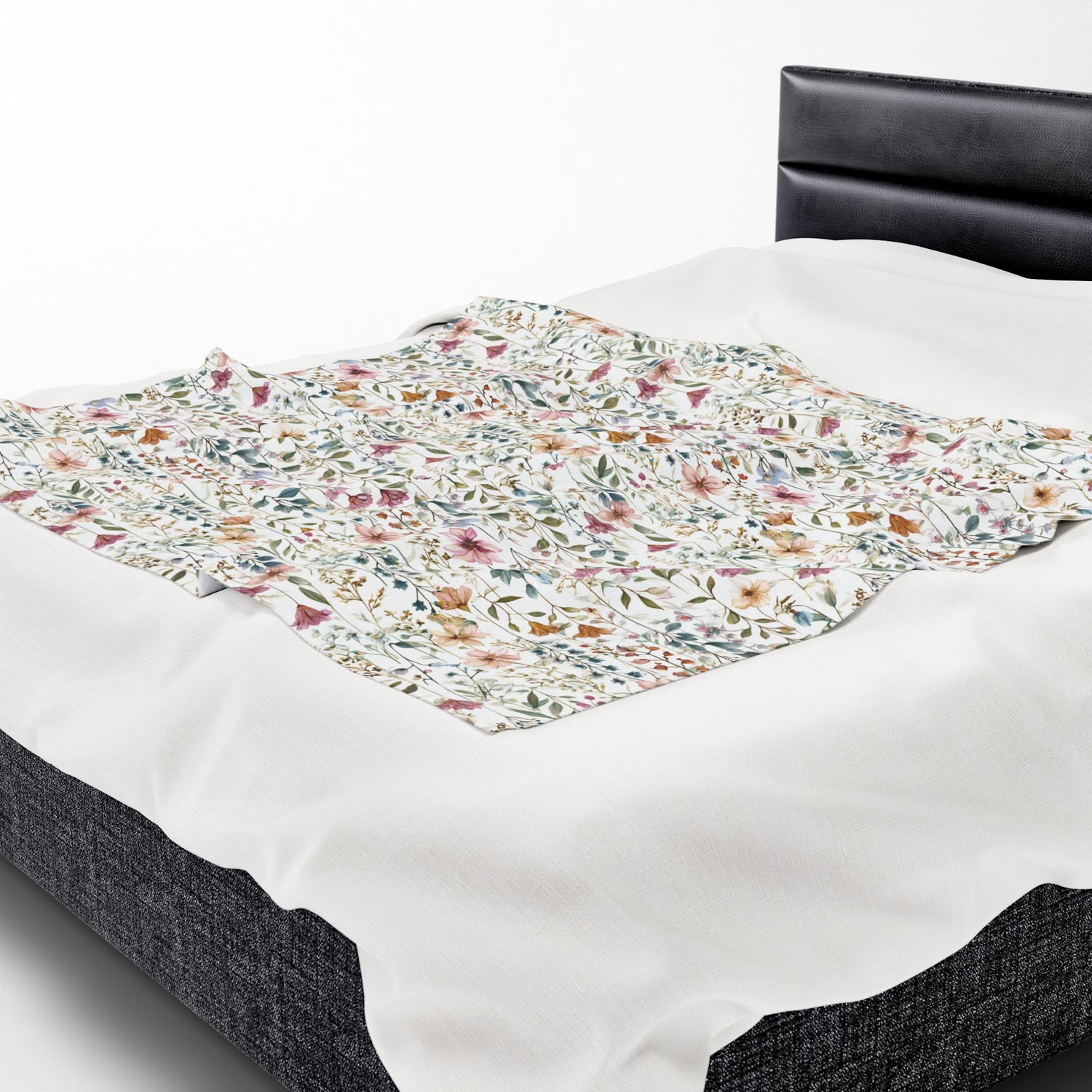 Floral Velveteen Plush Blanket