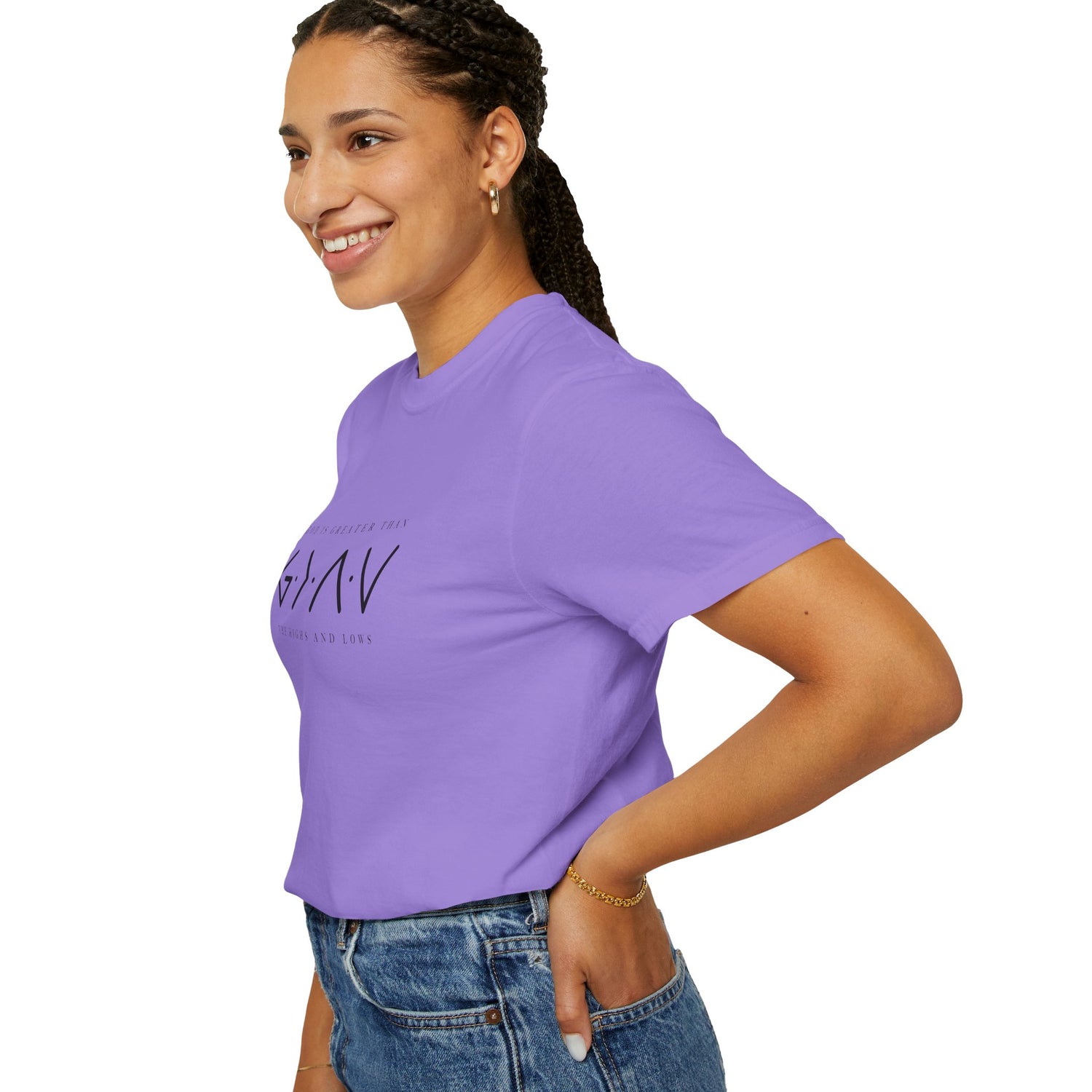 Christian Unisex Tee - God is Greater than the Highs and Lows