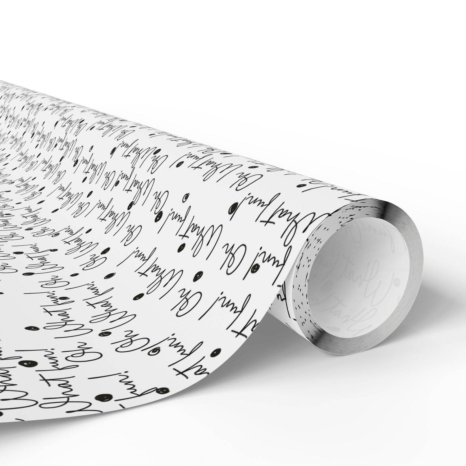 Premium Wrapping Paper - Elegant Calligraphy 'Oh What Fun'
