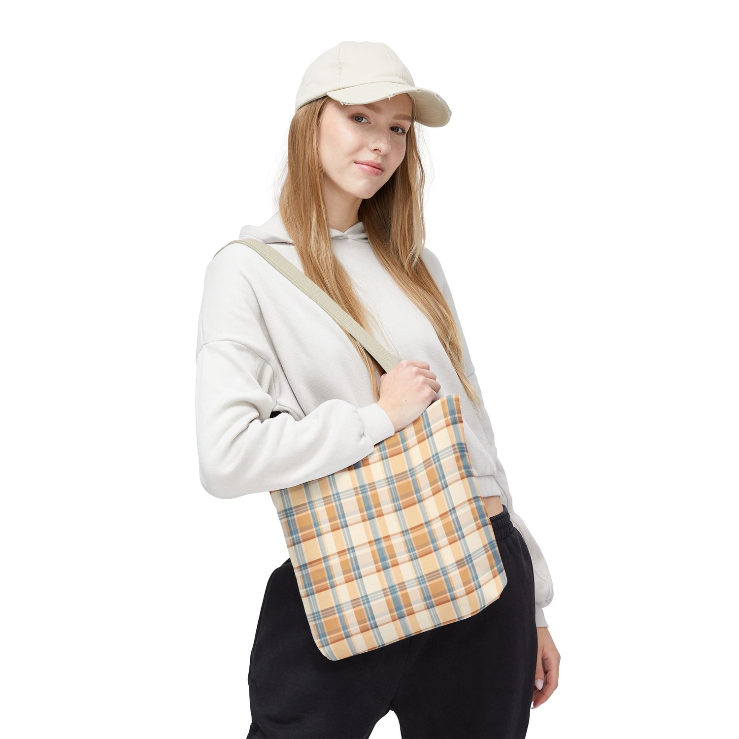 Plaid Tote Bag - Stylish Reusable Bag for Shopping, Beach, Gym, or Everyday Use - Perfect Gift for All Occasions