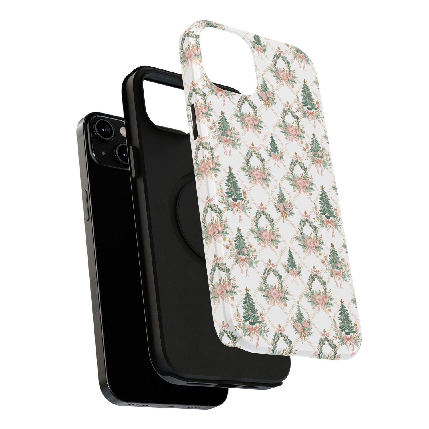 Impact-Resistant Phone Case - Festive Floral Design, Impact-Resistant, iPhone, Samsung