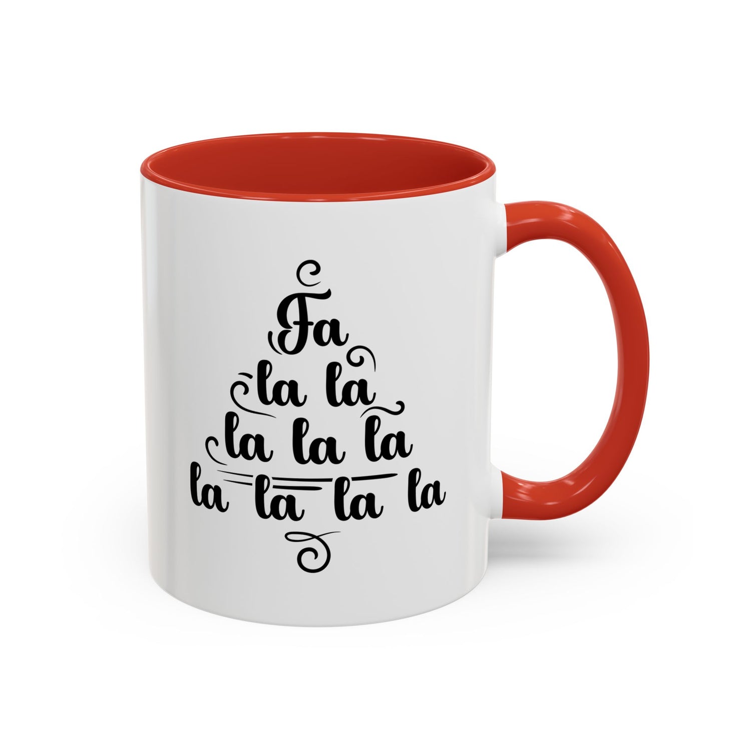 Coffee Mug (11, 15oz) - Fa La La Christmas Holiday Ceramic Cup Decor