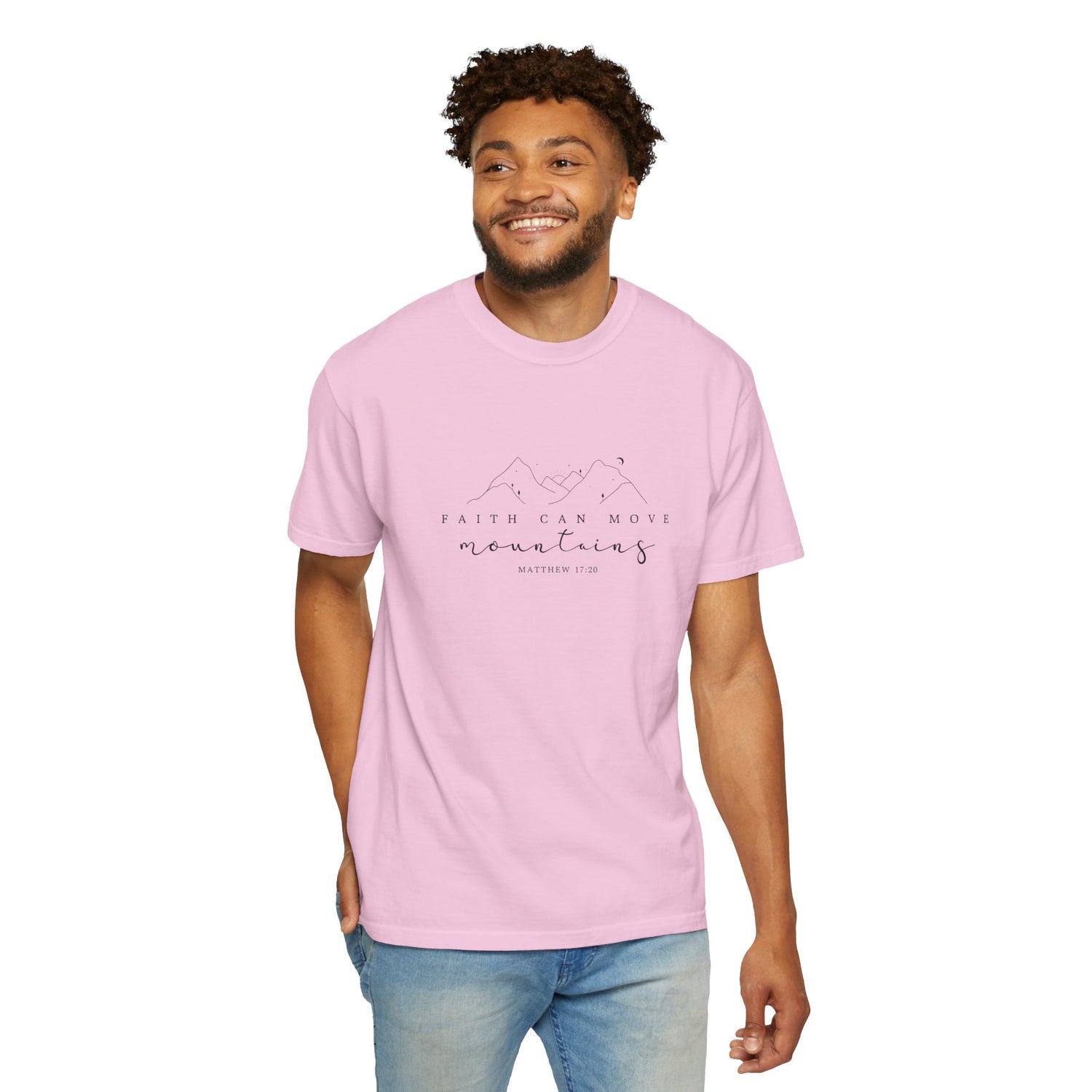 Mountain Faith Unisex T-Shirt, Comfortable Graphic Tee, Inspirational Shirt, Perfect Gift for Nature Lovers, Great for Outdoor Adventures