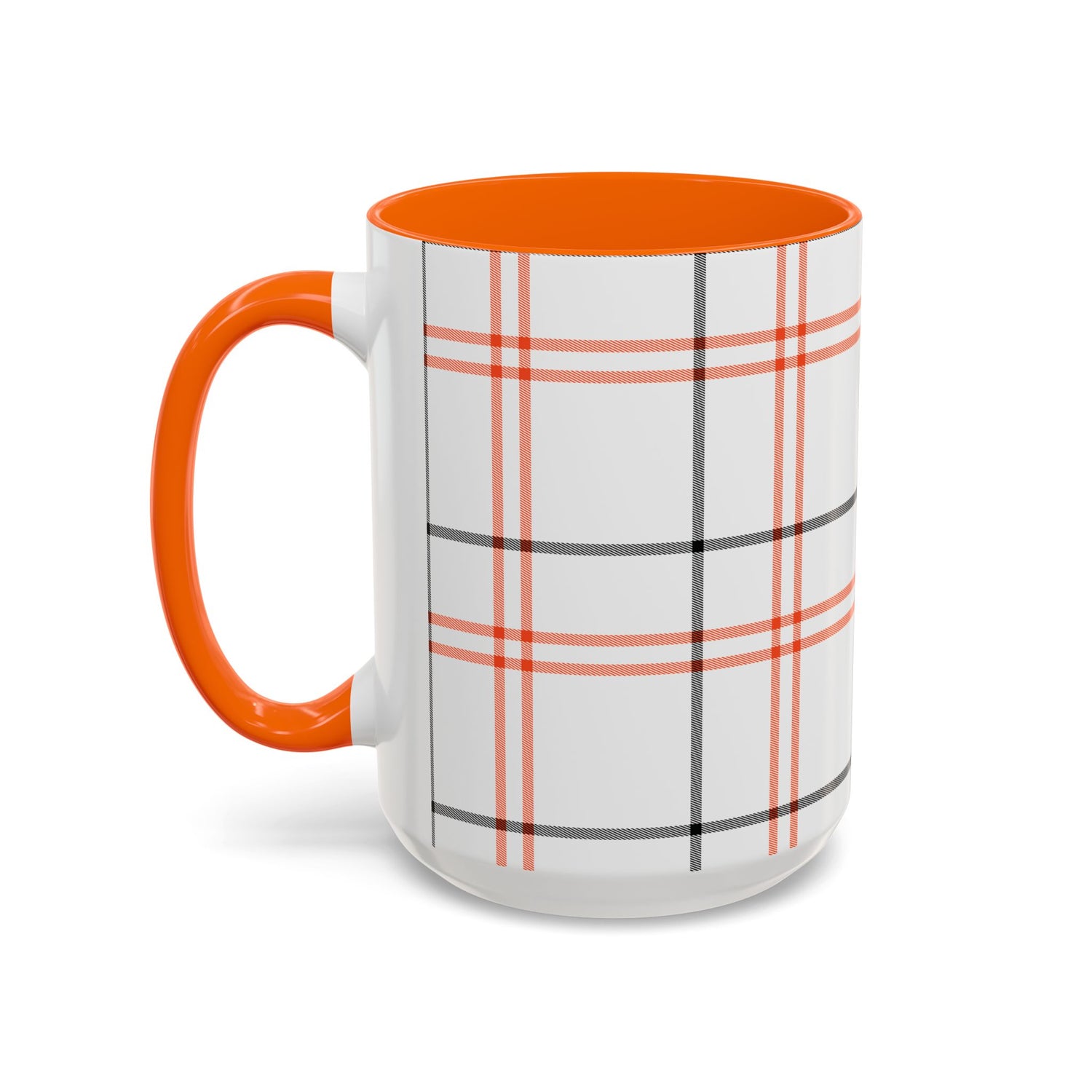 Plaid Accent Coffee Mug | Cozy Vibes, Perfect Gift for Coffee Lovers, Home Decor, Fall and Winter Celebrations, Kitchen Essentials