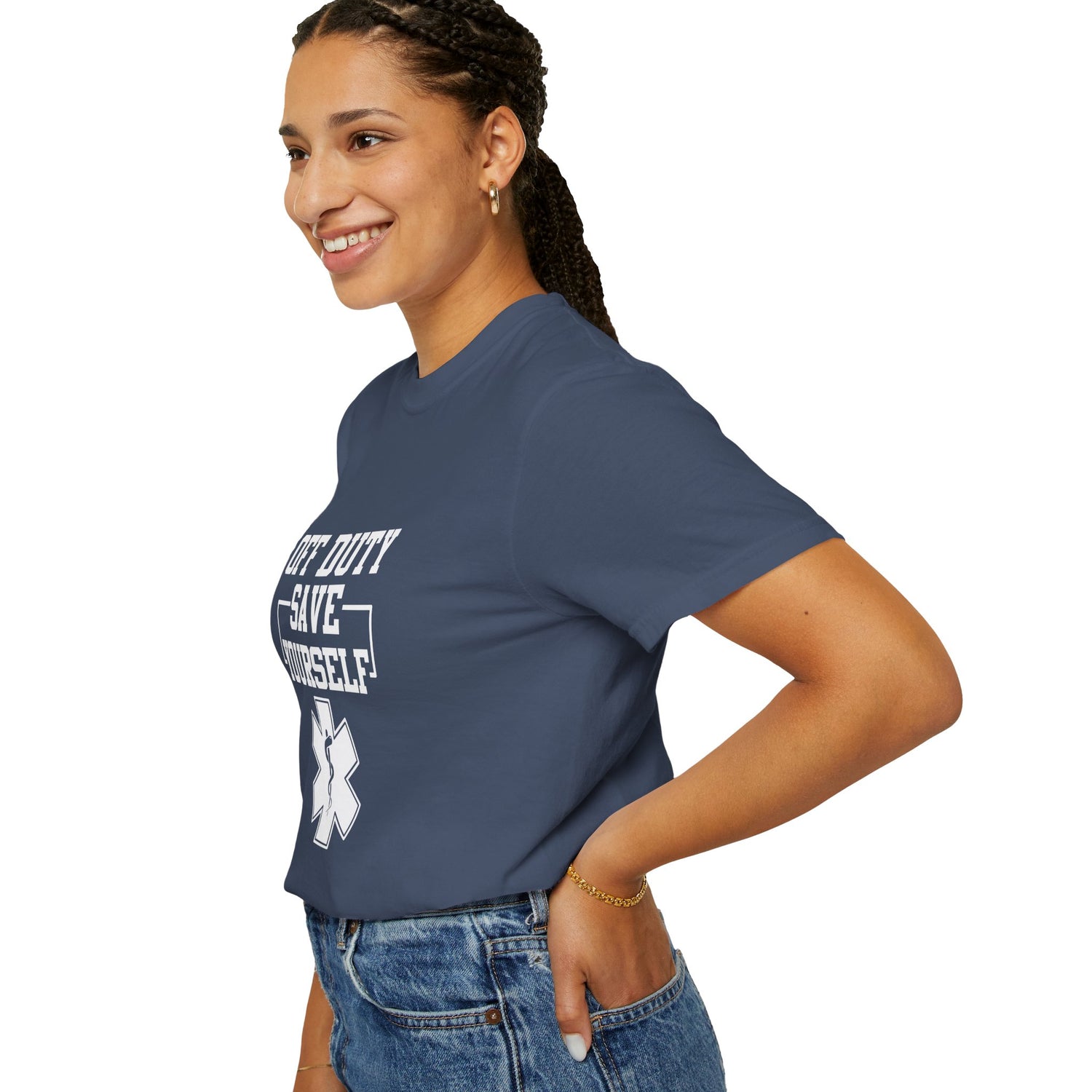 Unisex Off Duty T-Shirt, EMS Gift, First Responder Tee, Paramedic Humor Shirt, Casual Wear, Emergency Services Apparel