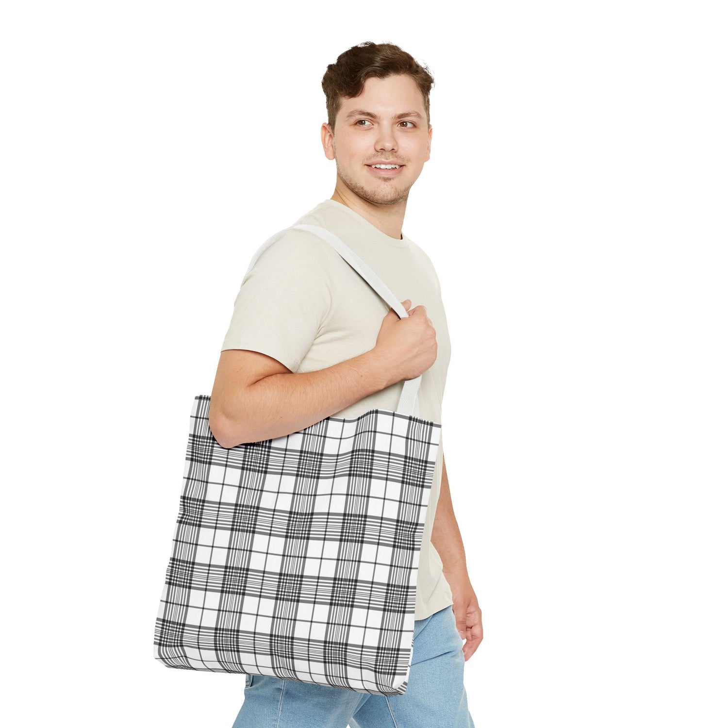 Farmhouse Plaid Tote Bag