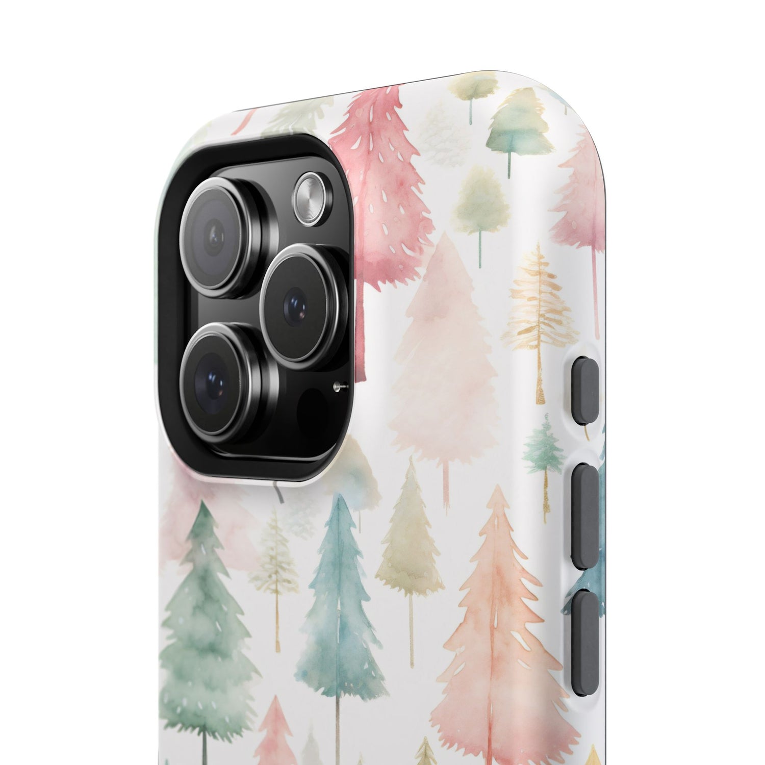 Watercolor Christmas Trees Impact-Resistant Phone Case, iPhone, Samsung