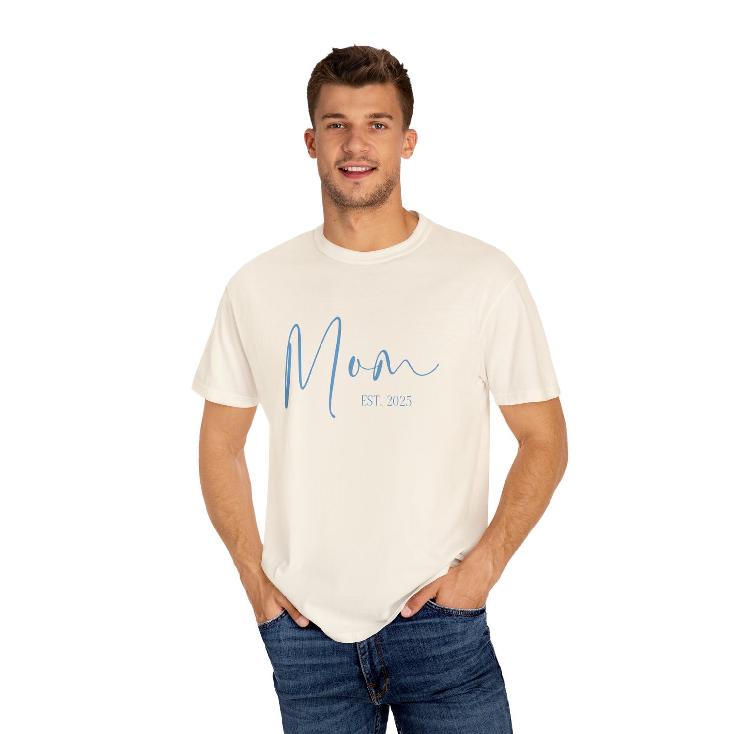Mom Est 2025 Blue Comfort Colors T-Shirt