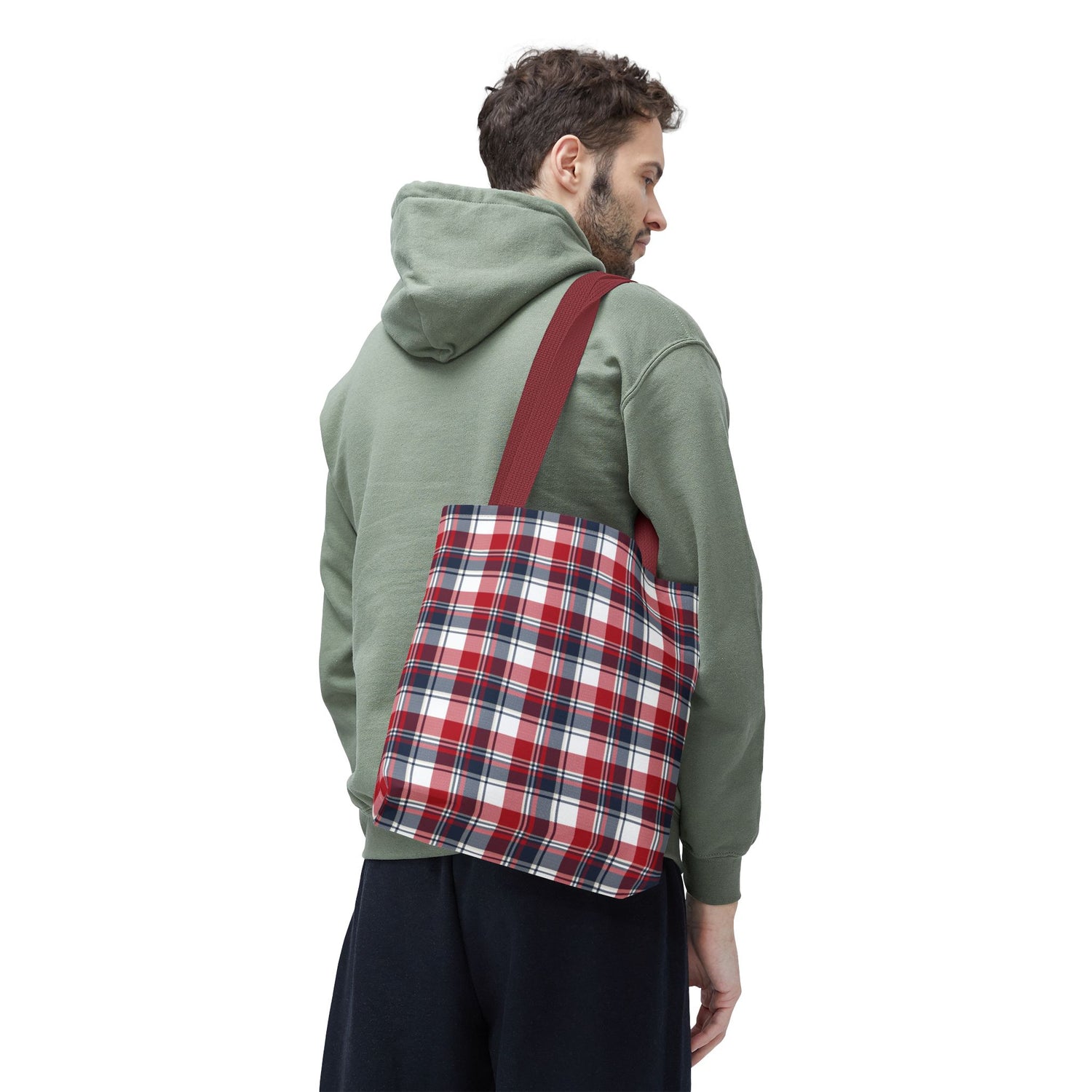 4th of July Plaid Tote Bag