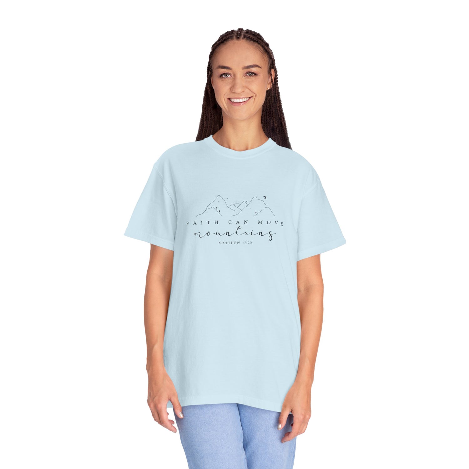 Mountain Faith Unisex T-Shirt, Comfortable Graphic Tee, Inspirational Shirt, Perfect Gift for Nature Lovers, Great for Outdoor Adventures