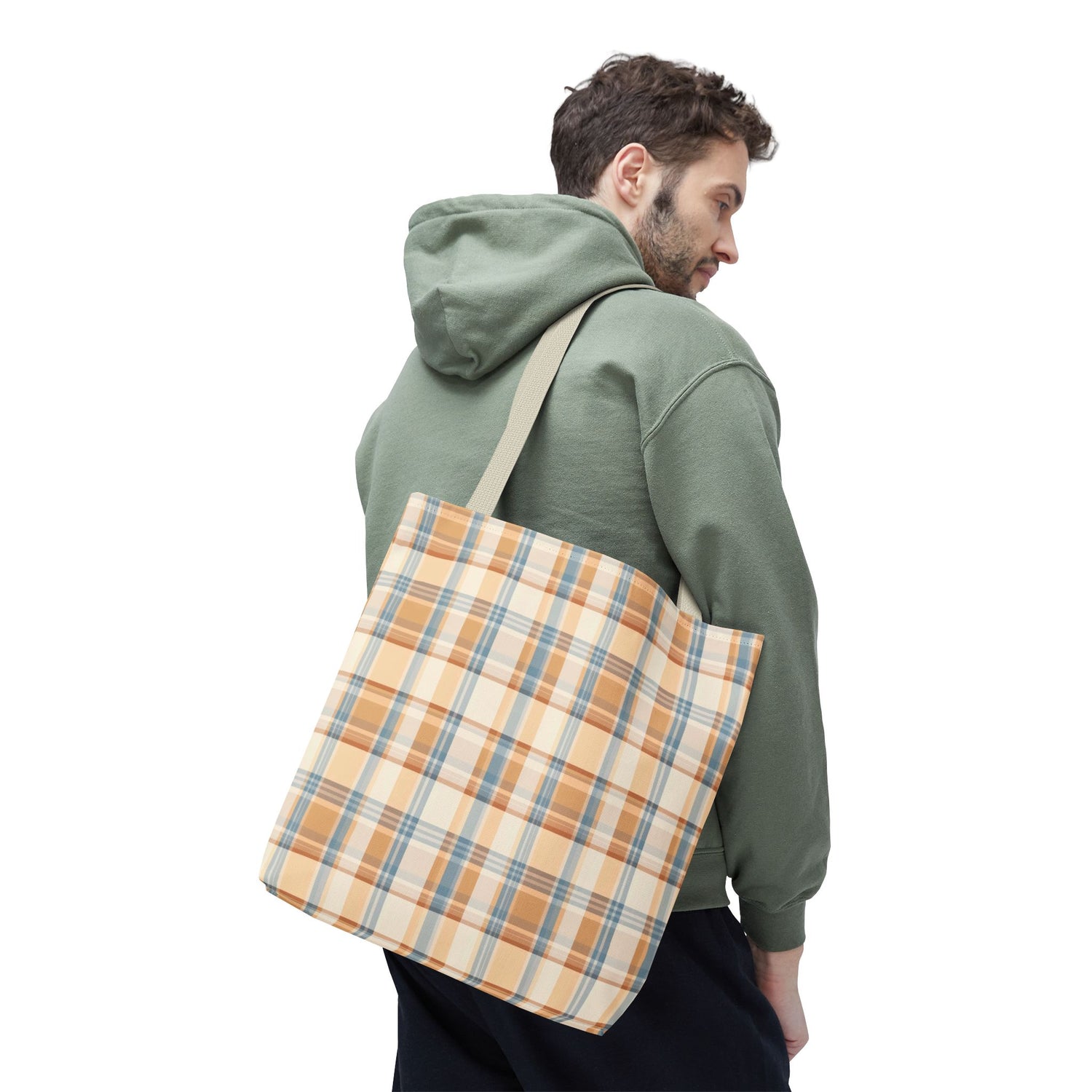 Plaid Tote Bag - Stylish Reusable Bag for Shopping, Beach, Gym, or Everyday Use - Perfect Gift for All Occasions