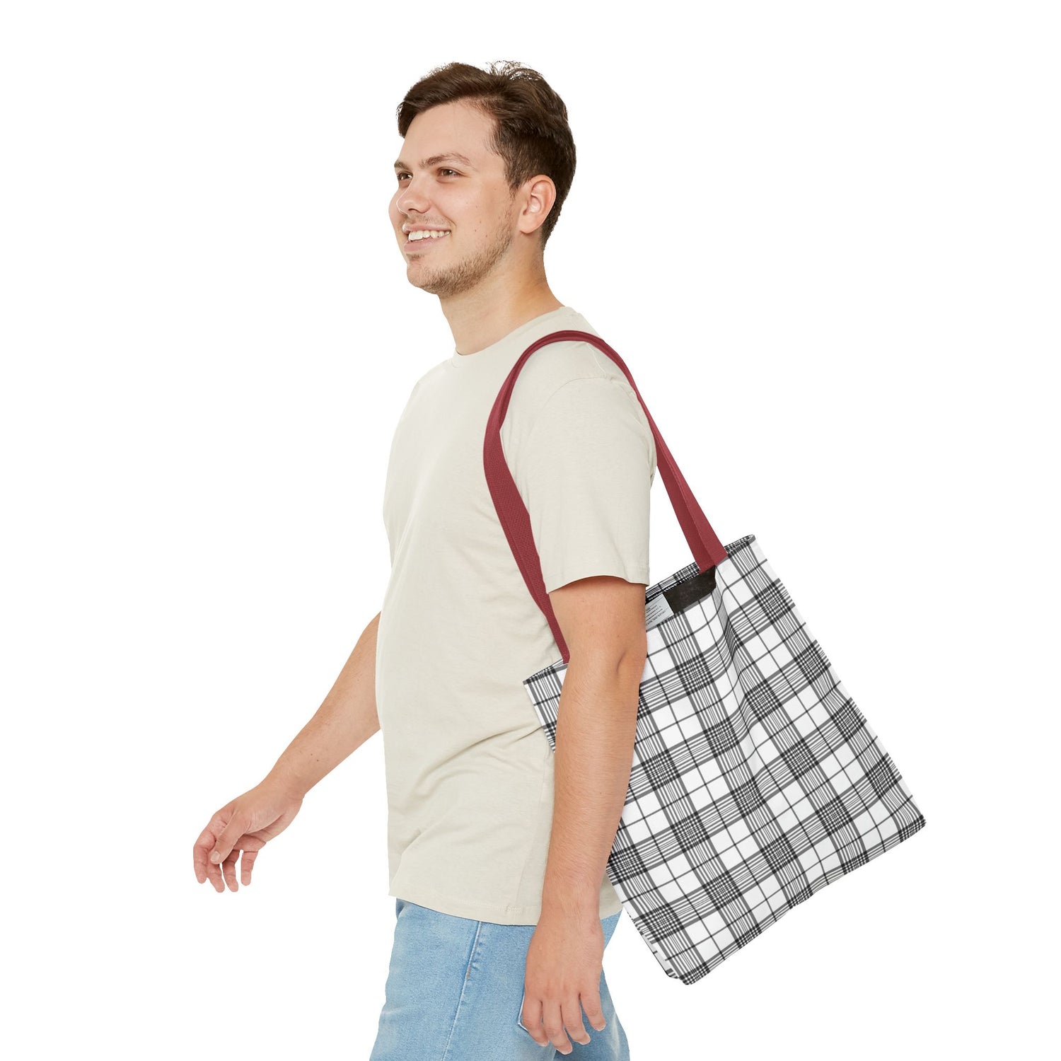 Farmhouse Plaid Tote Bag