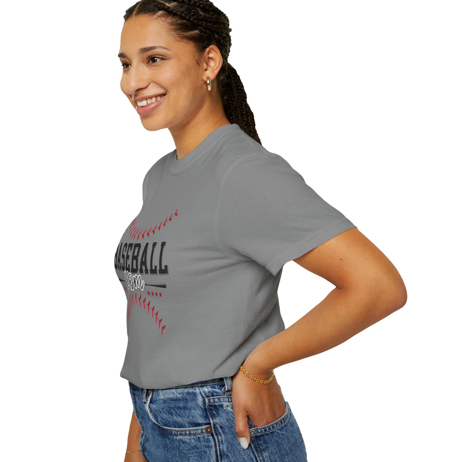 Baseball Mom T-Shirt, Unisex Garment-Dyed Tee, Perfect for Game Days, Mother's Day Gift, Casual Wear, Soft Cotton Tee