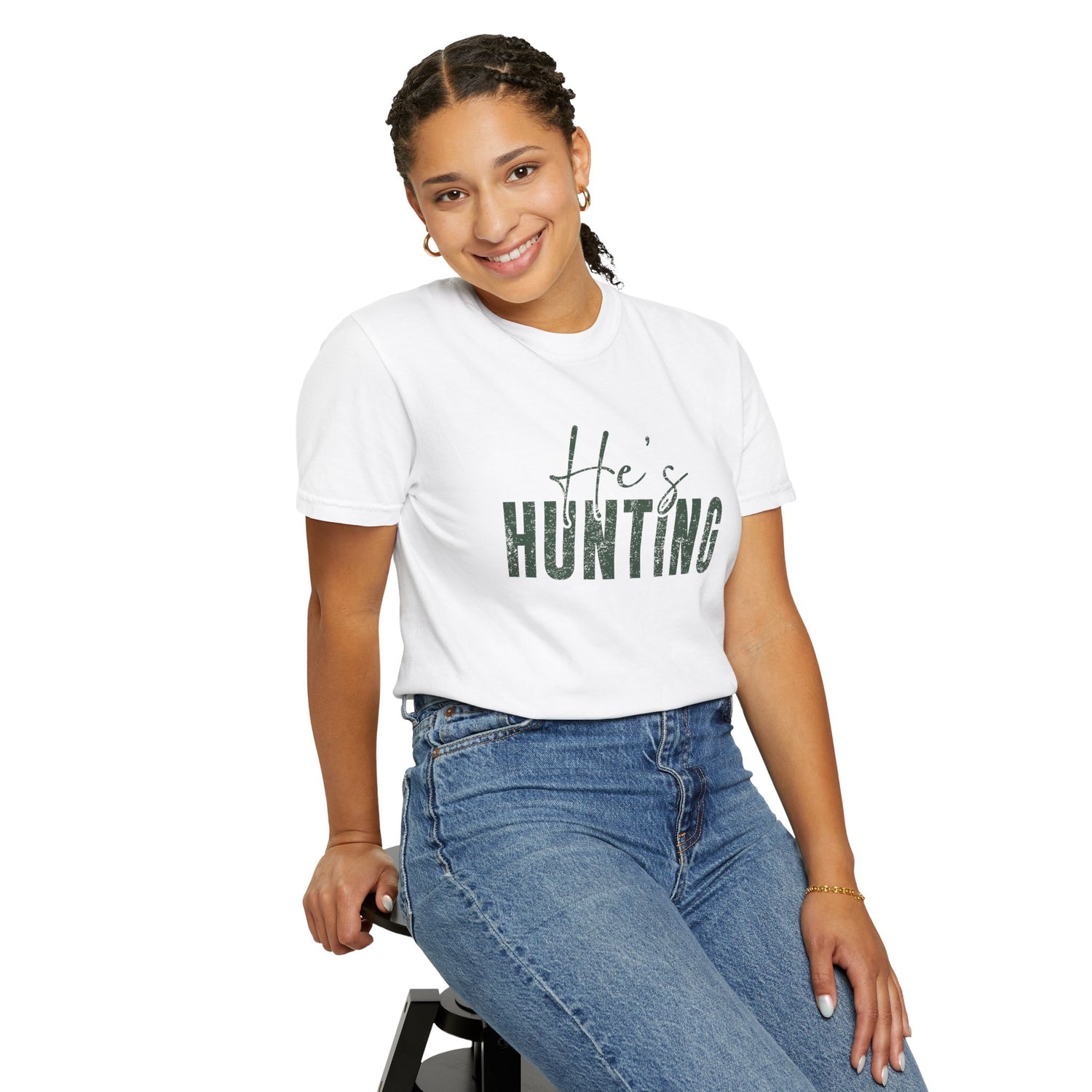 He's Hunting Comfort Colors Garment-Dyed T-shirt