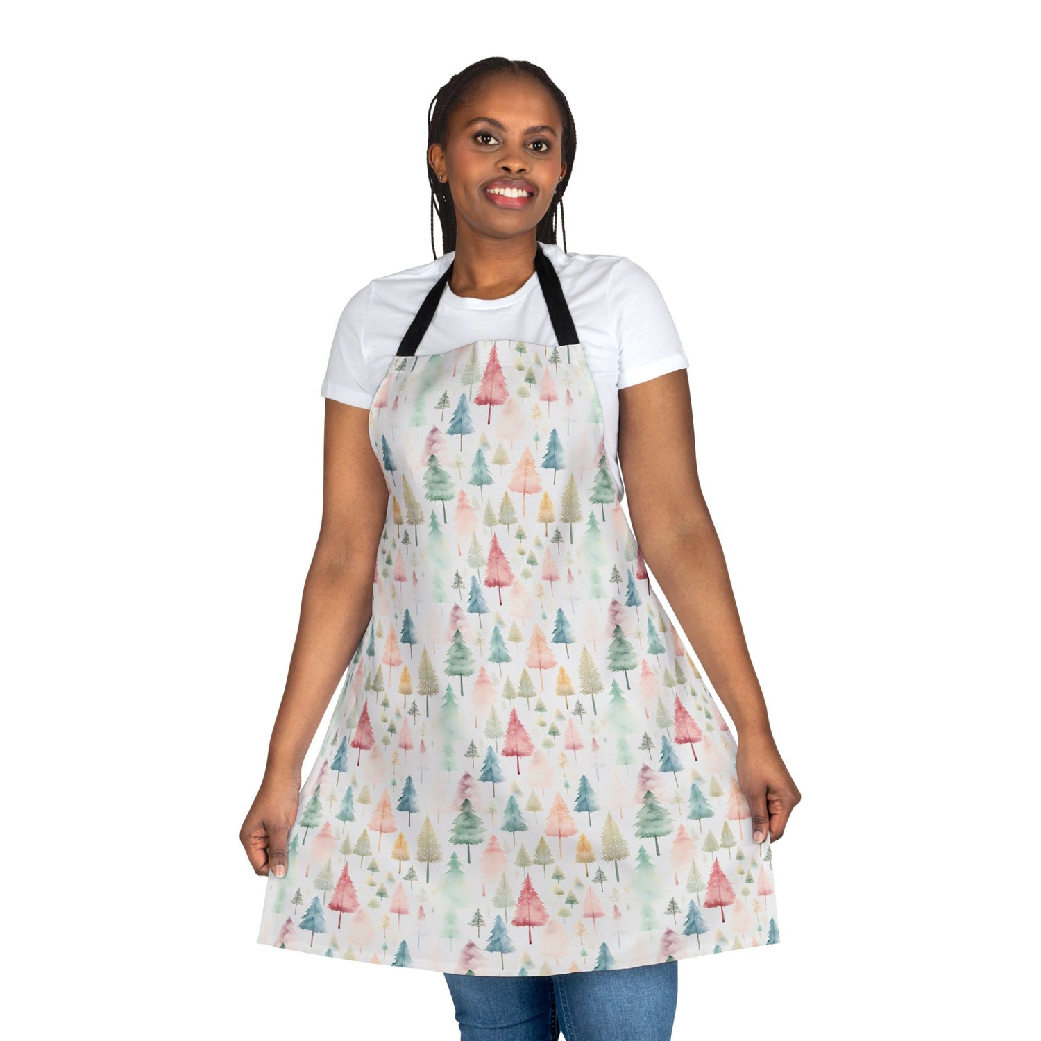 Whimsical Tree Design Apron, Kitchen Gift, Holiday Decor, Cooking Essentials, Art Apron, Baking Gift