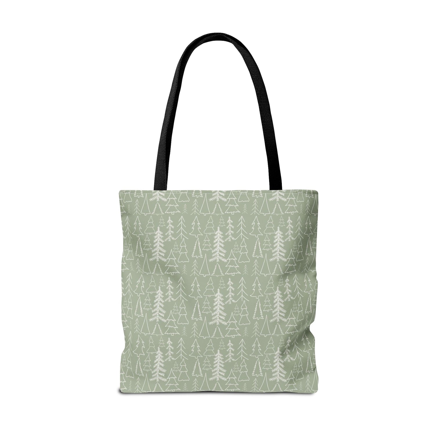 Cream Christmas Trees Tote Bag