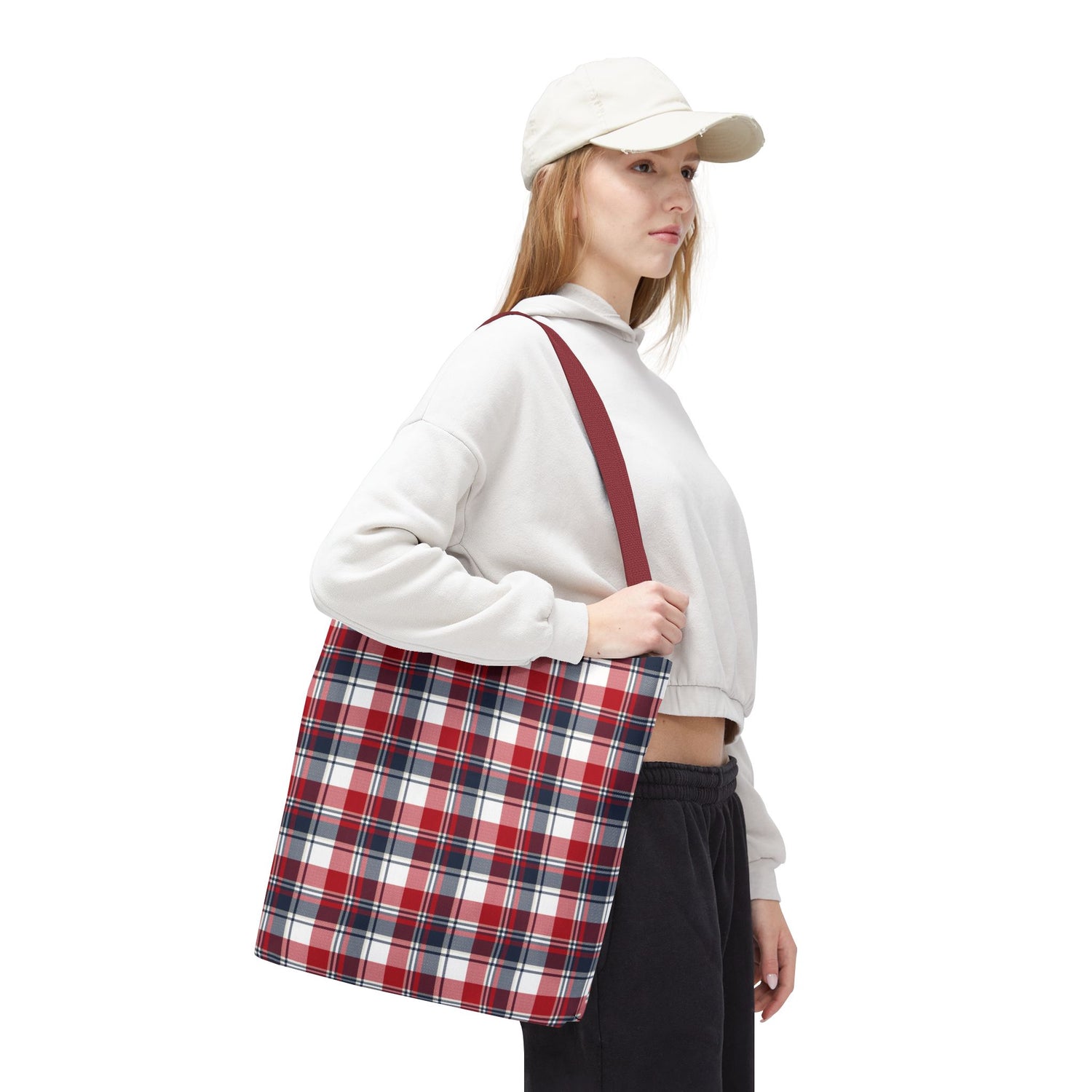 4th of July Plaid Tote Bag