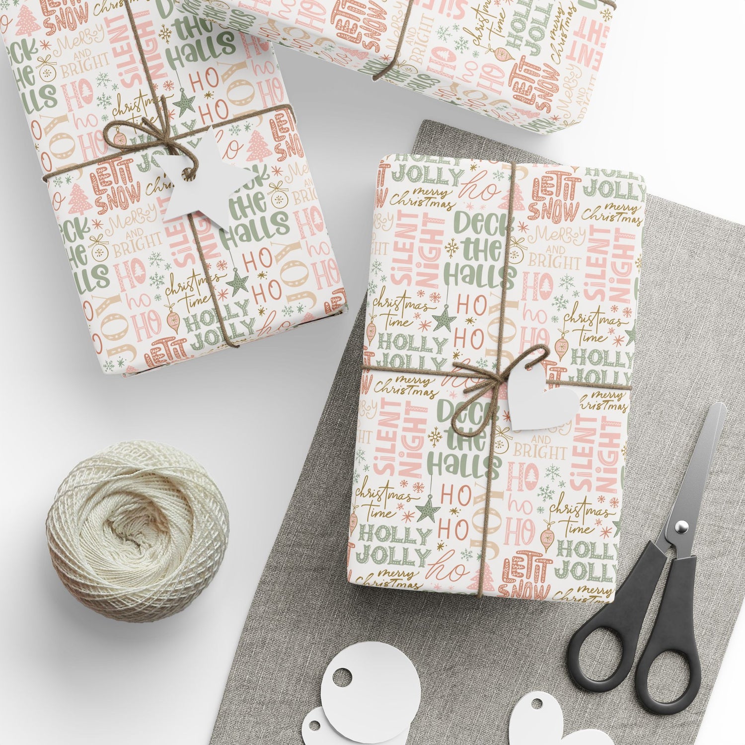 Premium Wrapping Paper - Christmas Phrases