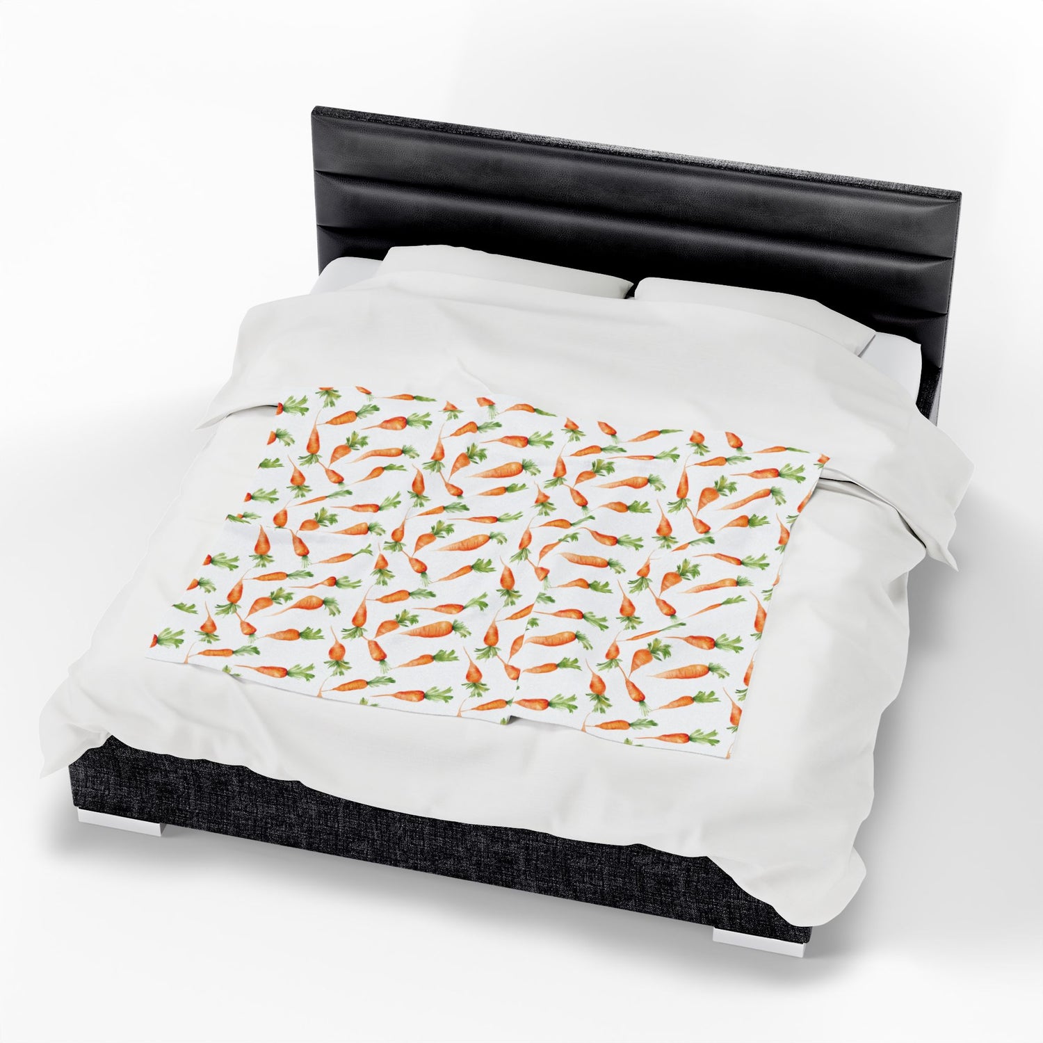 Cozy Carrot Pattern Velveteen Plush Blanket | Soft Throw for Home Décor, Gifts, Nursery, Easter, Kids' Room