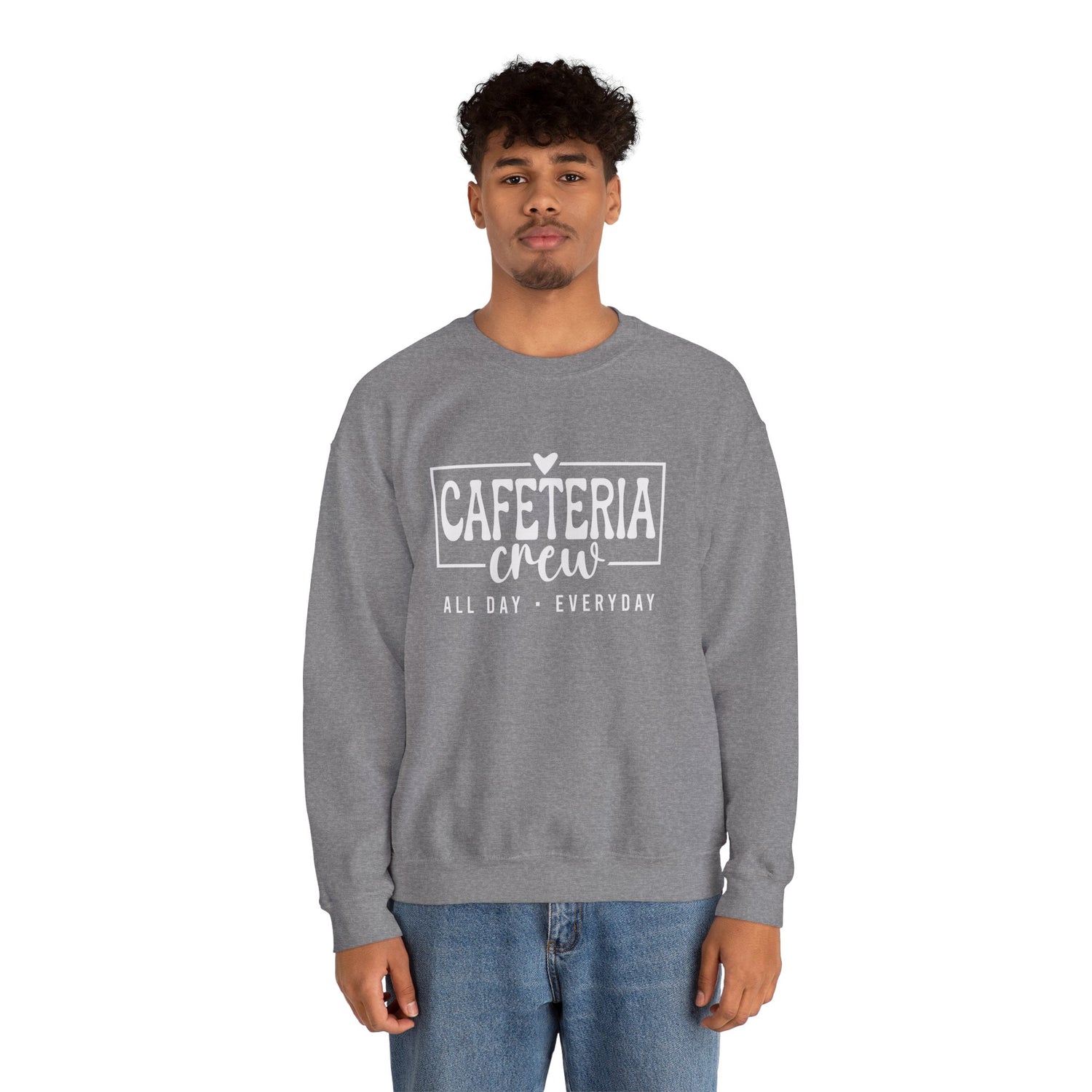 Cafeteria Crew Sweatshirt, Cozy Crewneck, Everyday Style, Gift for Foodies, Casual Wear, School Spirit Apparel