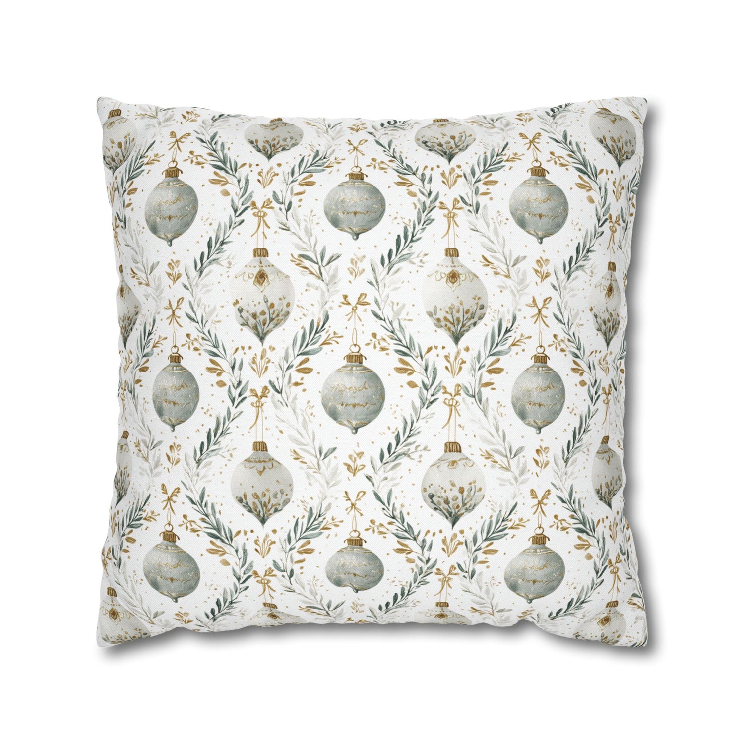 Elegant Holiday Ornament Throw Pillow Covers