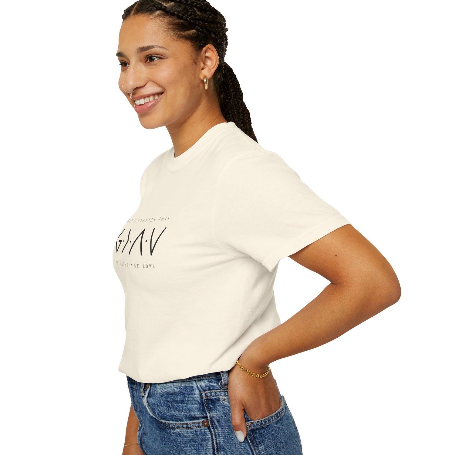 Christian Unisex Tee - God is Greater than the Highs and Lows
