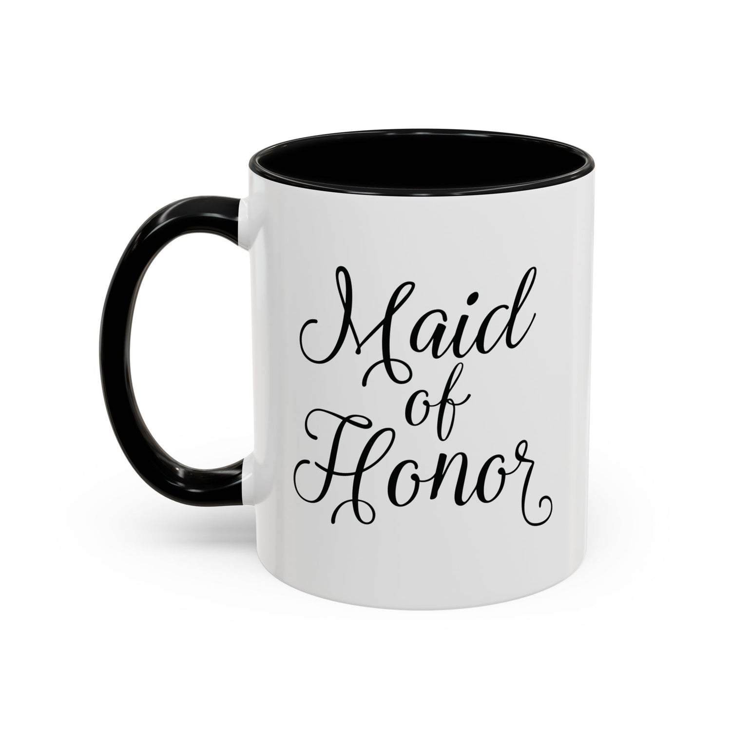 Maid of Honor Mug/Gift/Wedding Party Gift/Gifts for Her/Accent Coffee Mug (11, 15oz) "Maid of Honor"
