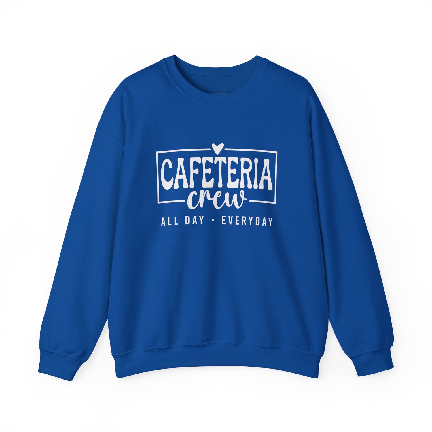 Cafeteria Crew Sweatshirt, Cozy Crewneck, Everyday Style, Gift for Foodies, Casual Wear, School Spirit Apparel