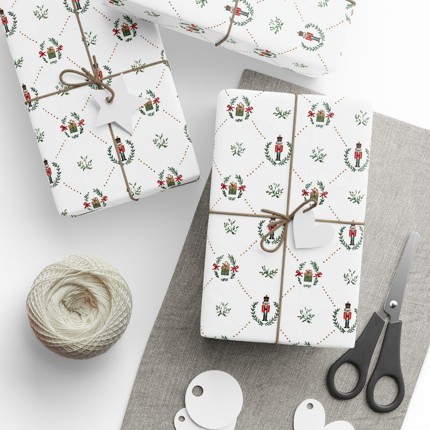 Premium Wrapping Paper - Charming Nutcrackers