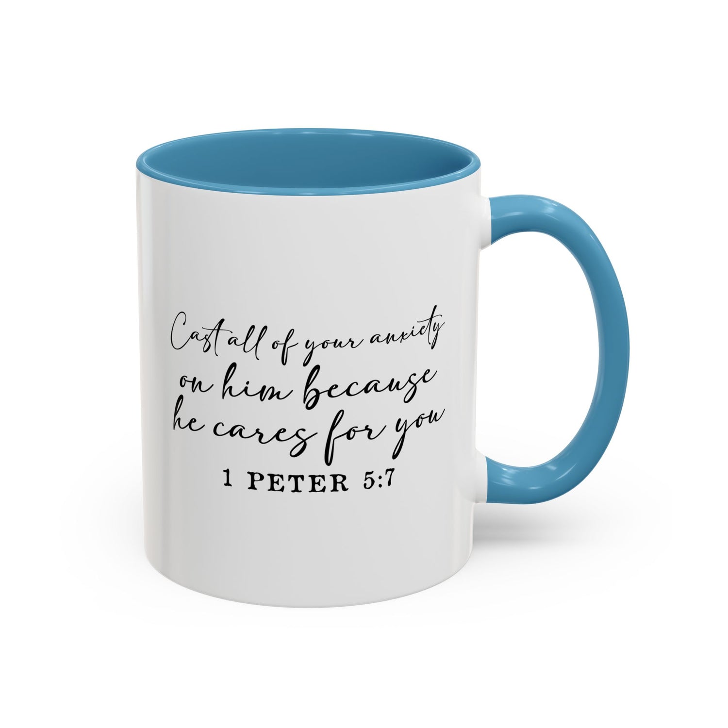Coffee Mug: Scripture 1 Peter 5:7