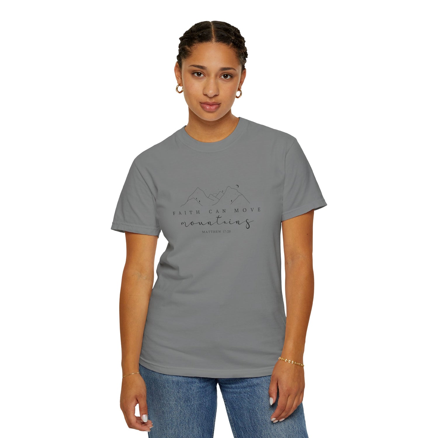 Mountain Faith Unisex T-Shirt, Comfortable Graphic Tee, Inspirational Shirt, Perfect Gift for Nature Lovers, Great for Outdoor Adventures