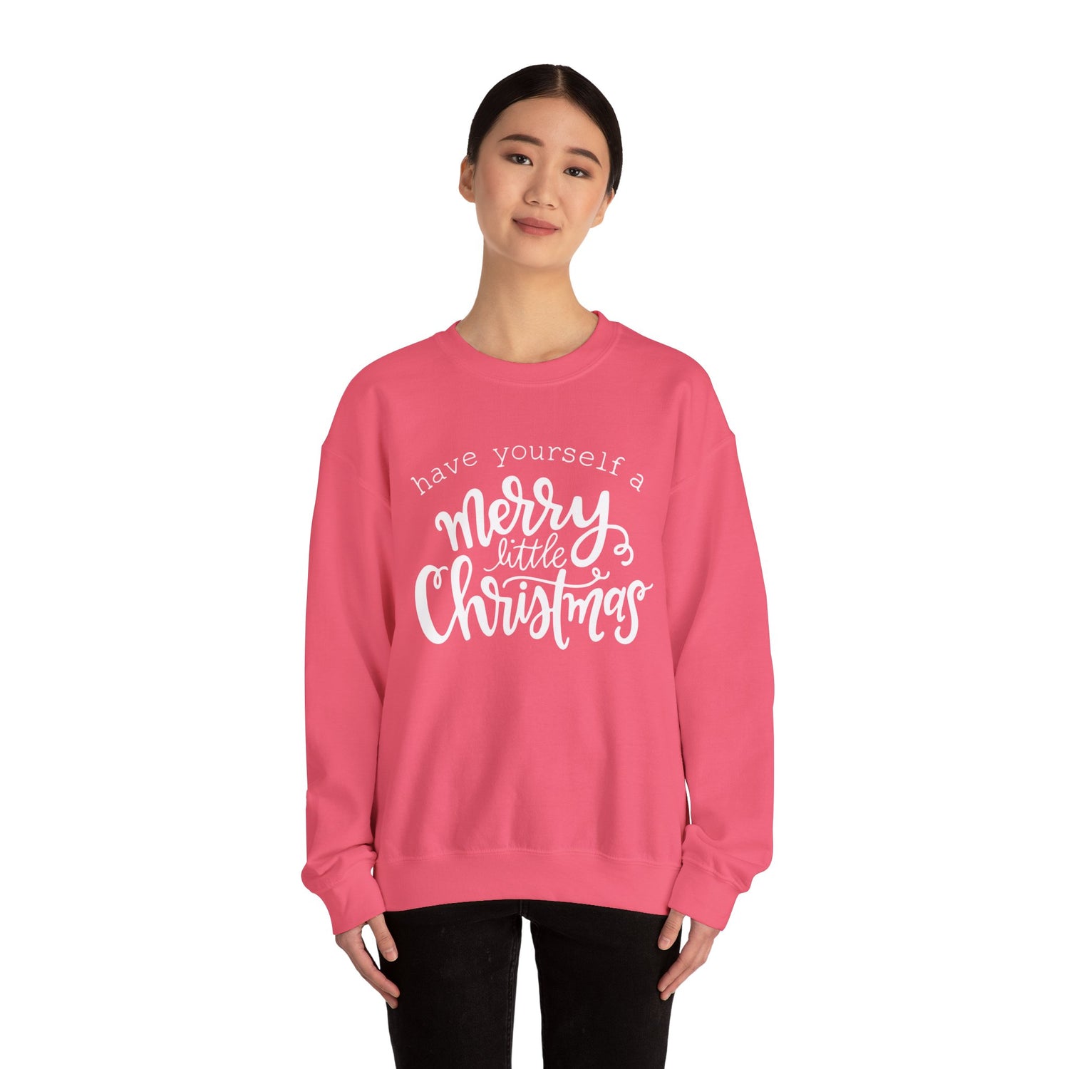 Festive Merry Little Christmas Gildan Sweatshirt