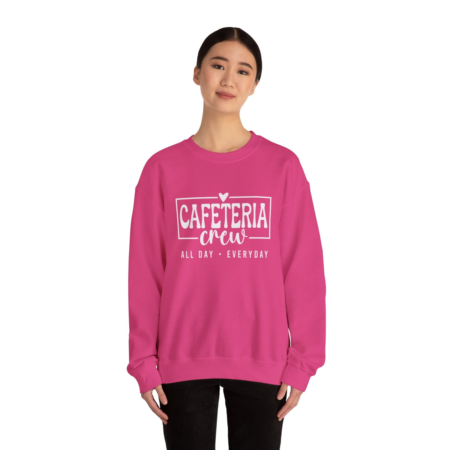 Cafeteria Crew Sweatshirt, Cozy Crewneck, Everyday Style, Gift for Foodies, Casual Wear, School Spirit Apparel
